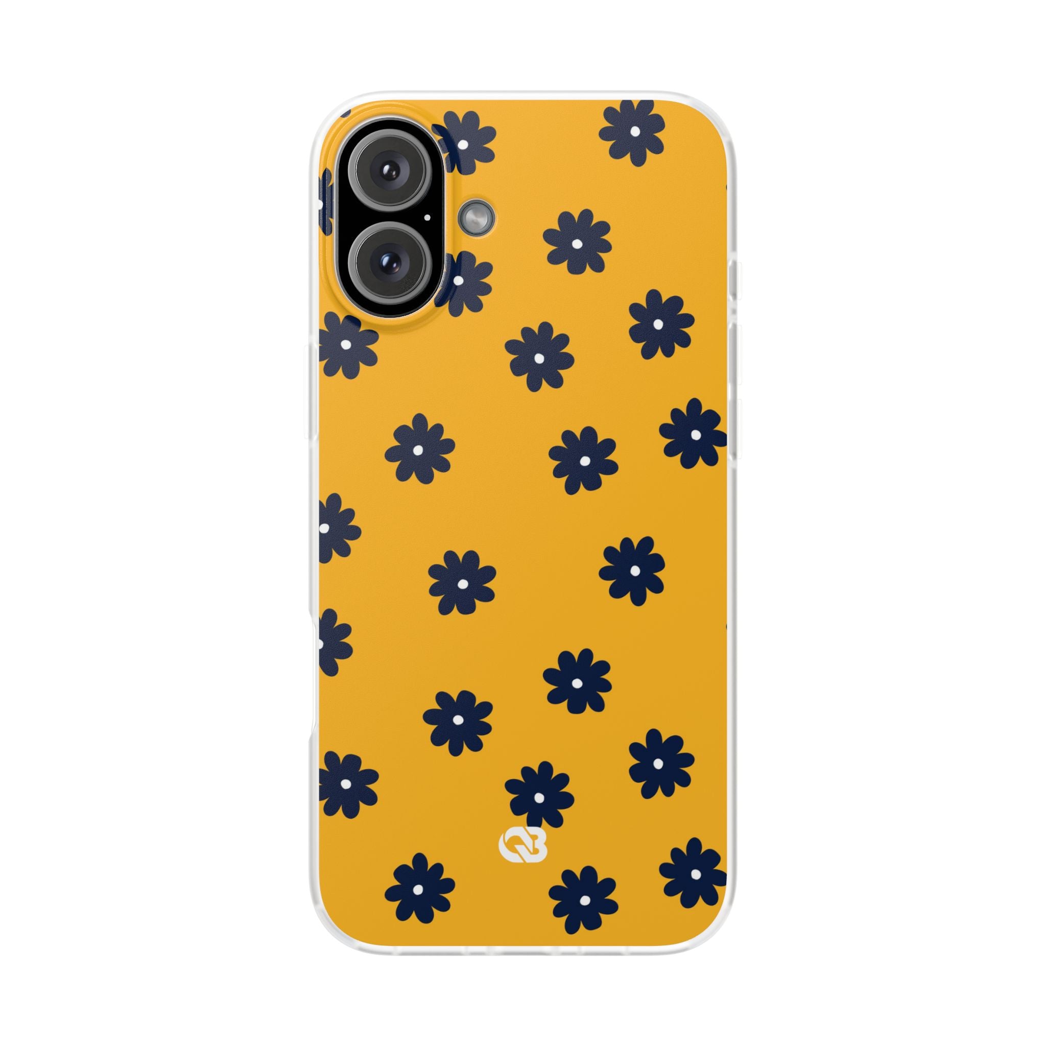 Navy Daisy Mustard · Soft Phone Case for iPhone