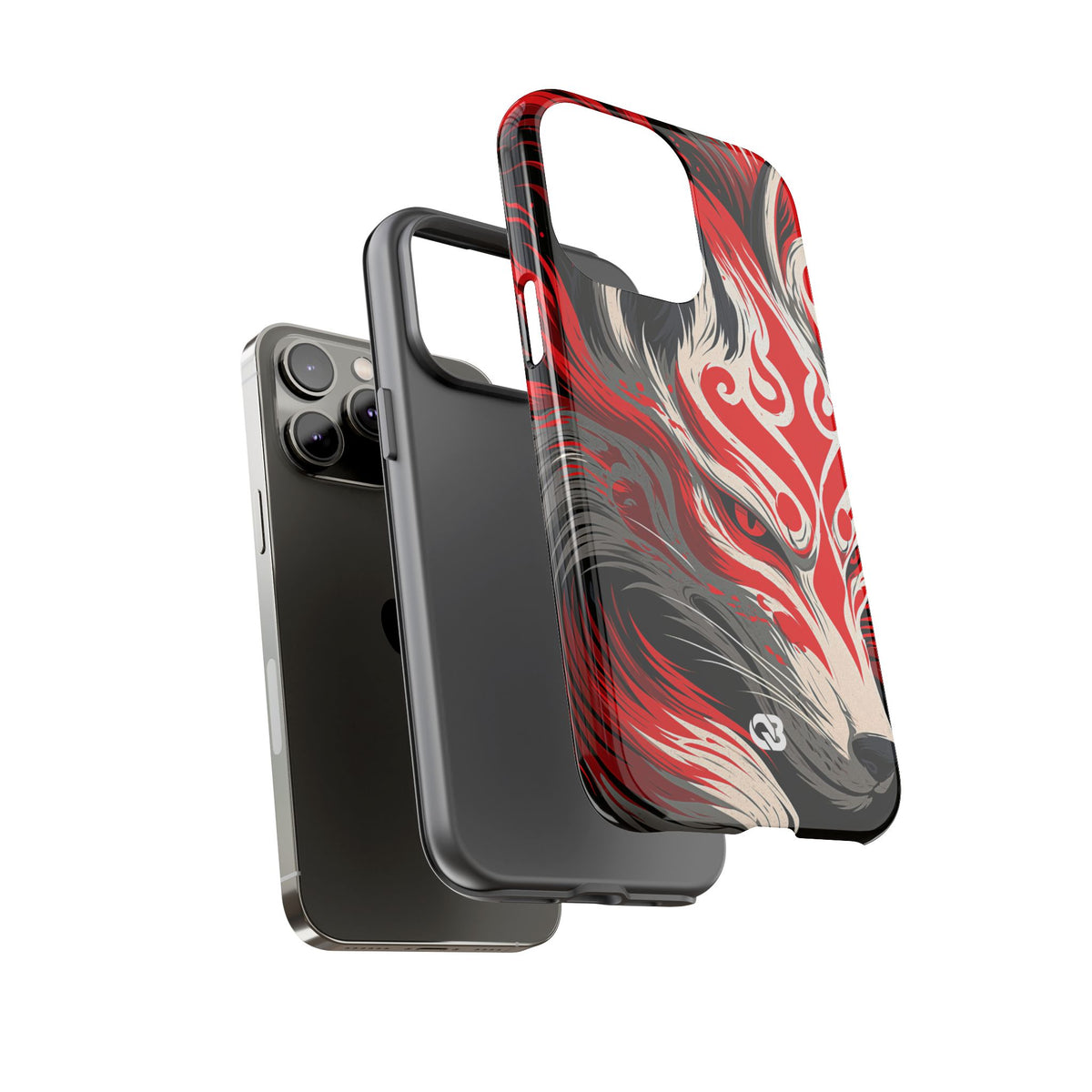 Crimson Kitsune Spirit · Tough Phone Case for iPhone · Red