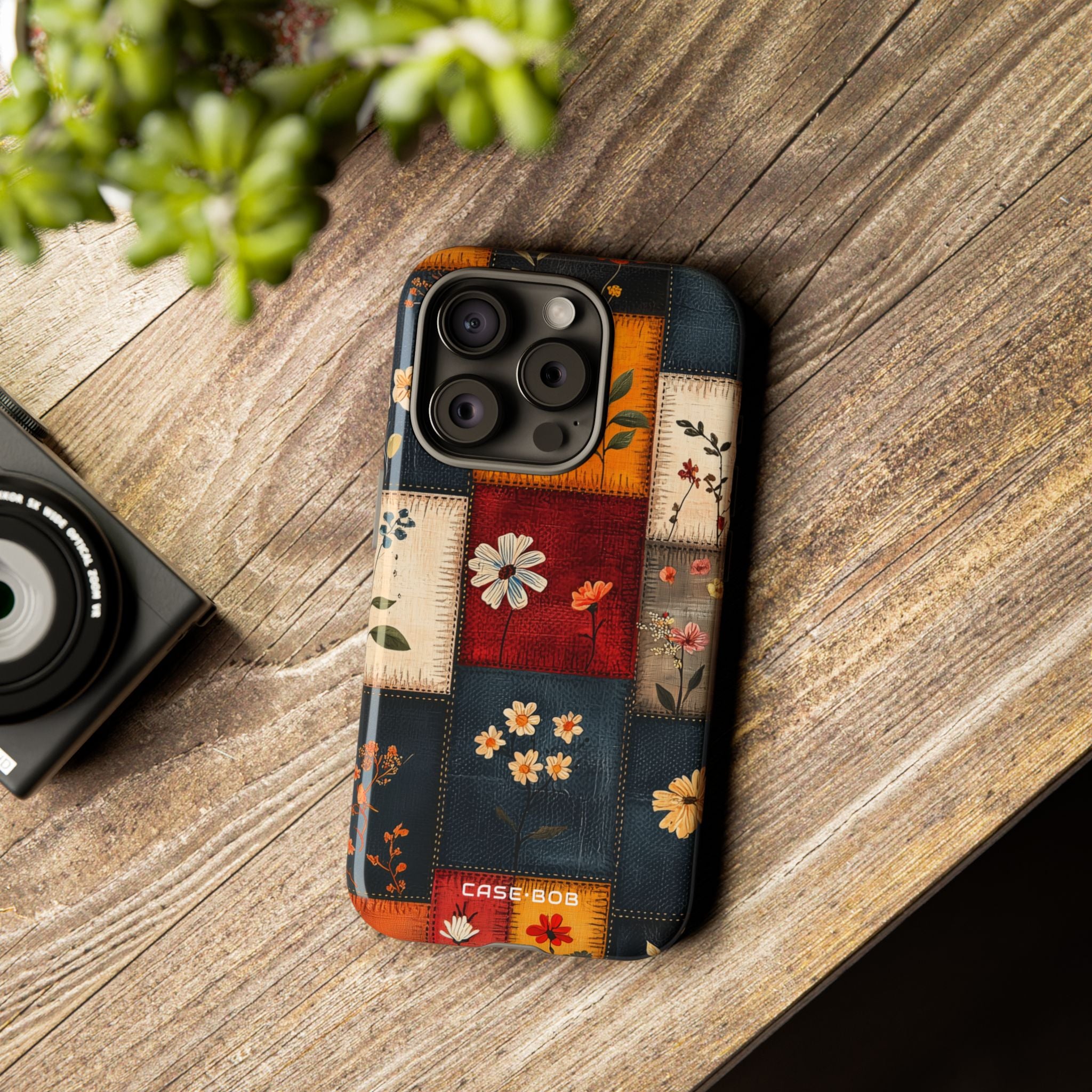 Patchwork Blooms iPhone 15 Pro Case - Tough