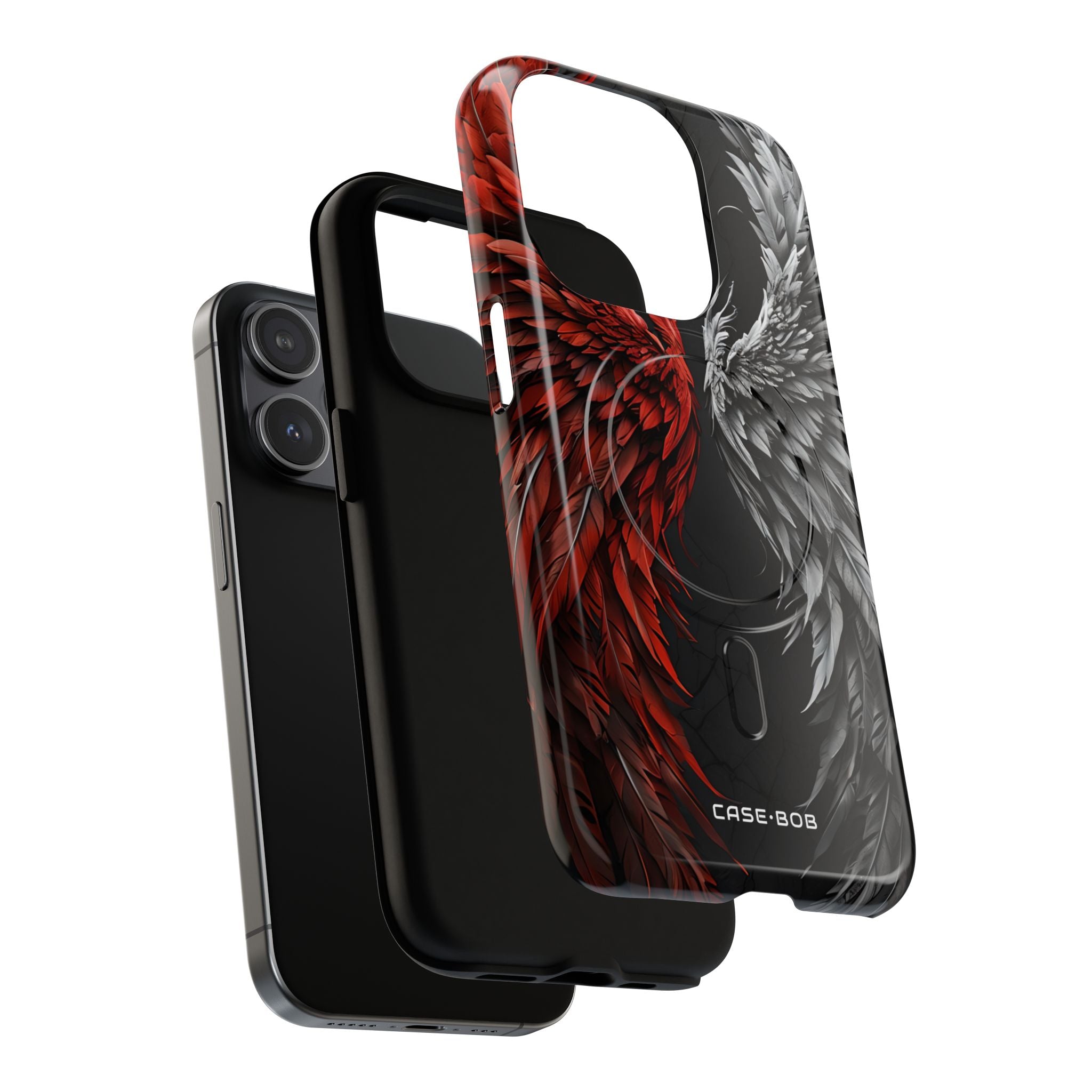 Crimson White Wings iPhone 15 Pro Case - Tough+