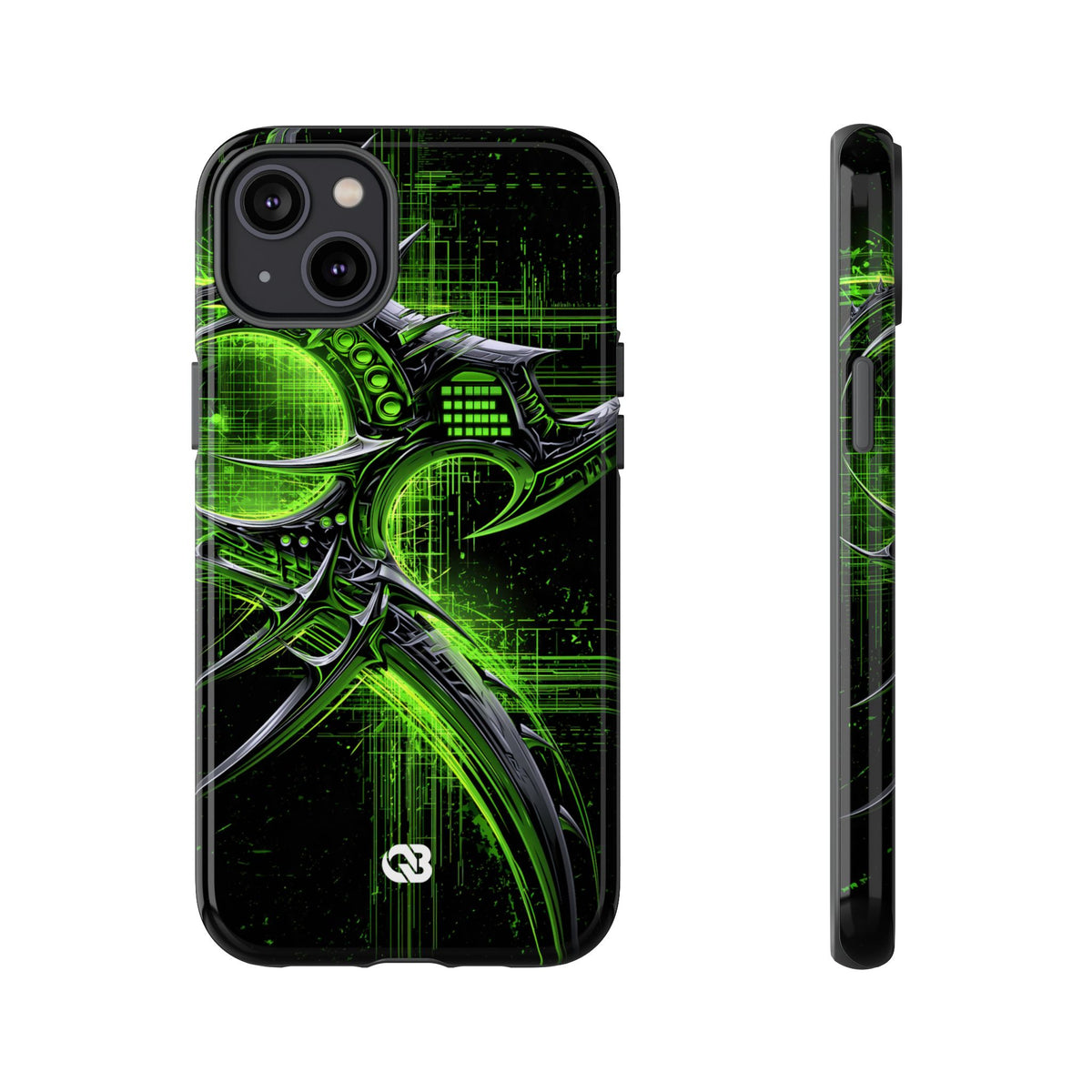 Cyber Sigil Grid · Tough Phone Case for iPhone · Green