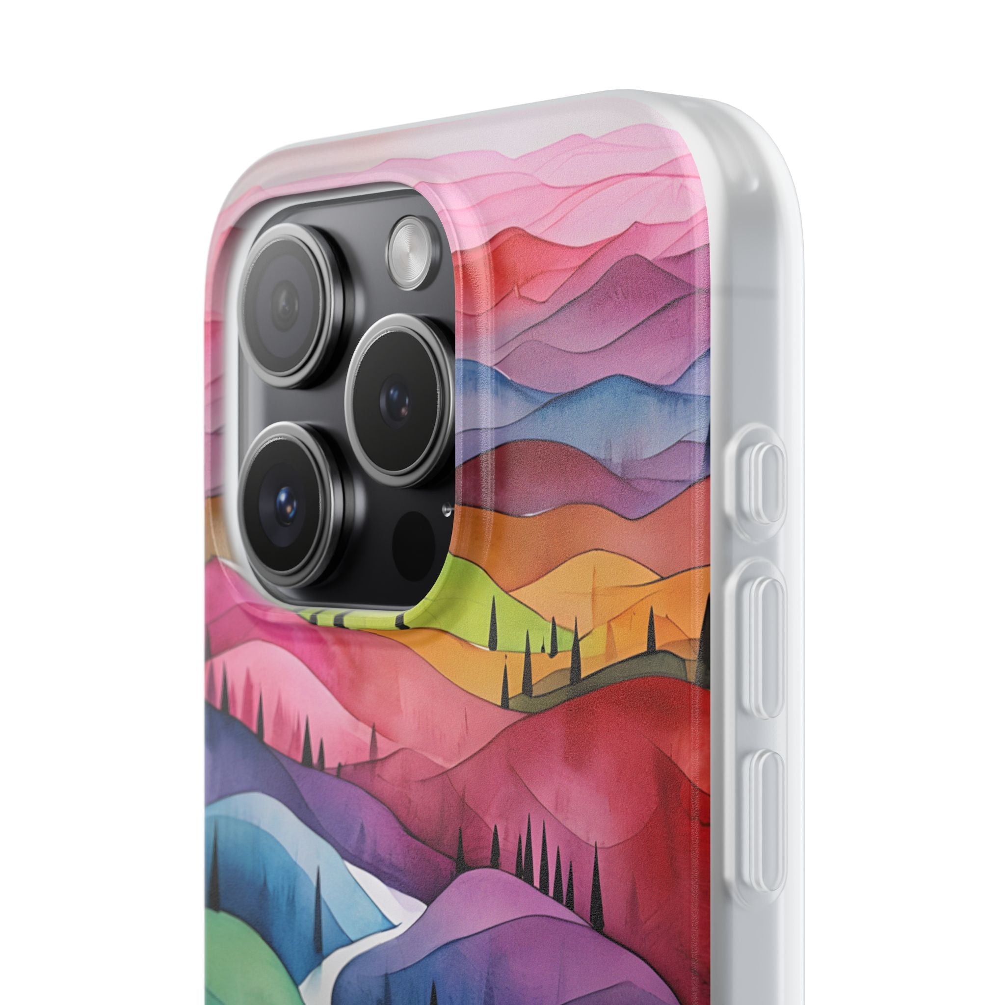 Fluid Rainbow Ridge · Soft Hoesje voor iPhone