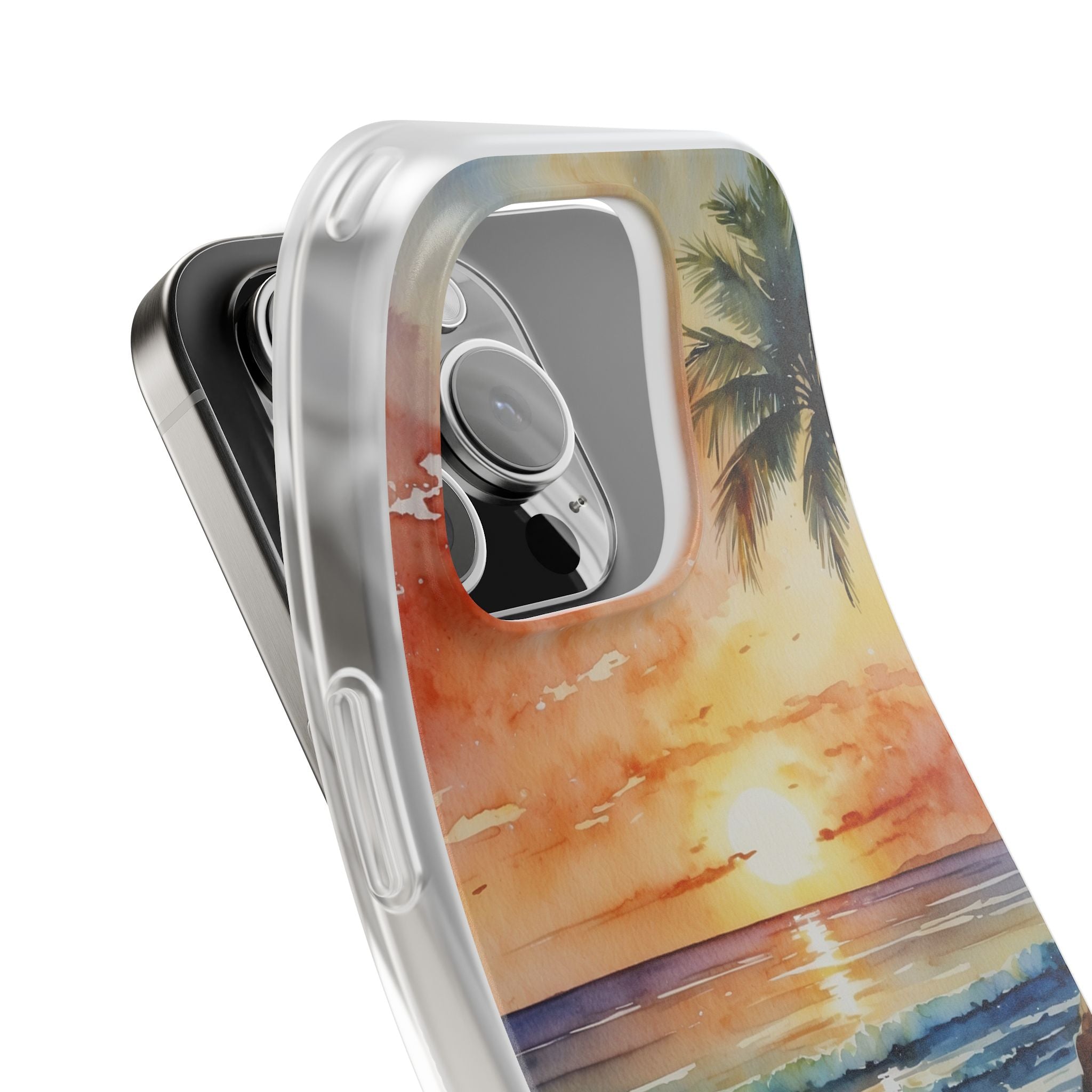 Sunset Palm iPhone 16 Pro Case - Soft