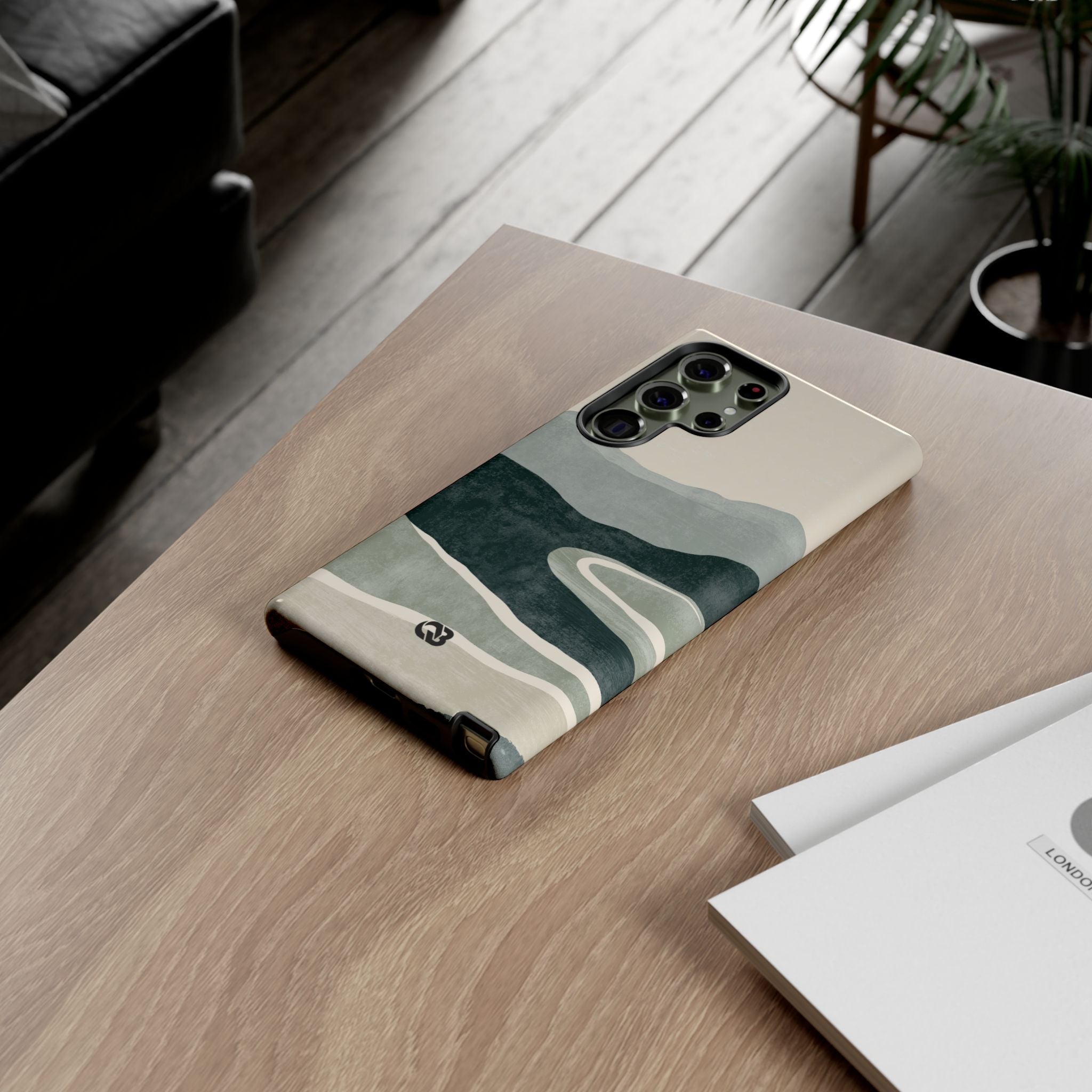 Green Tough Phone Case for Samsung - Misty Sage Valley