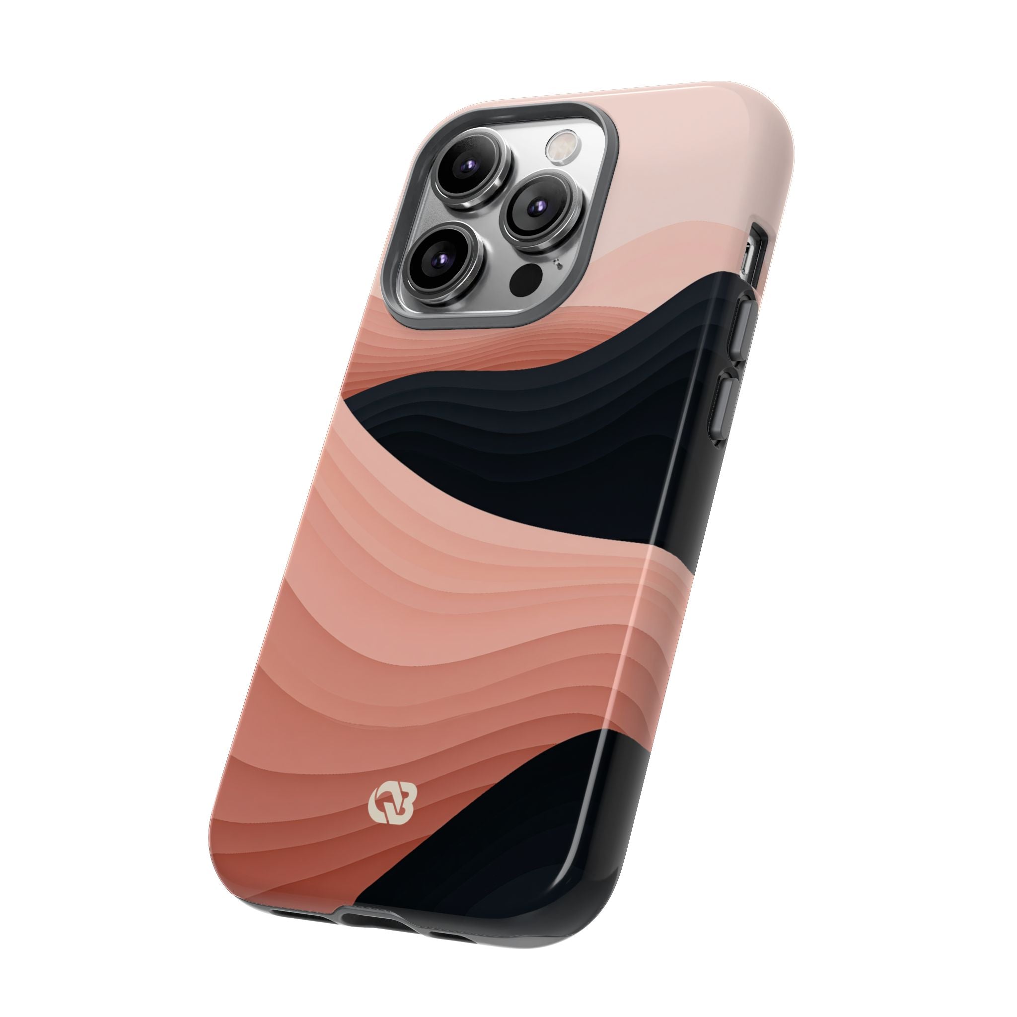 Pink Tough Phone Case for iPhone - Dune Shadow Layers