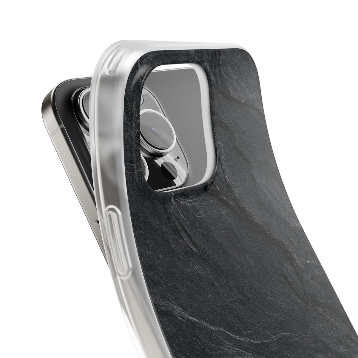 Dark Slate Strata · Lite Phone Case for iPhone · Black