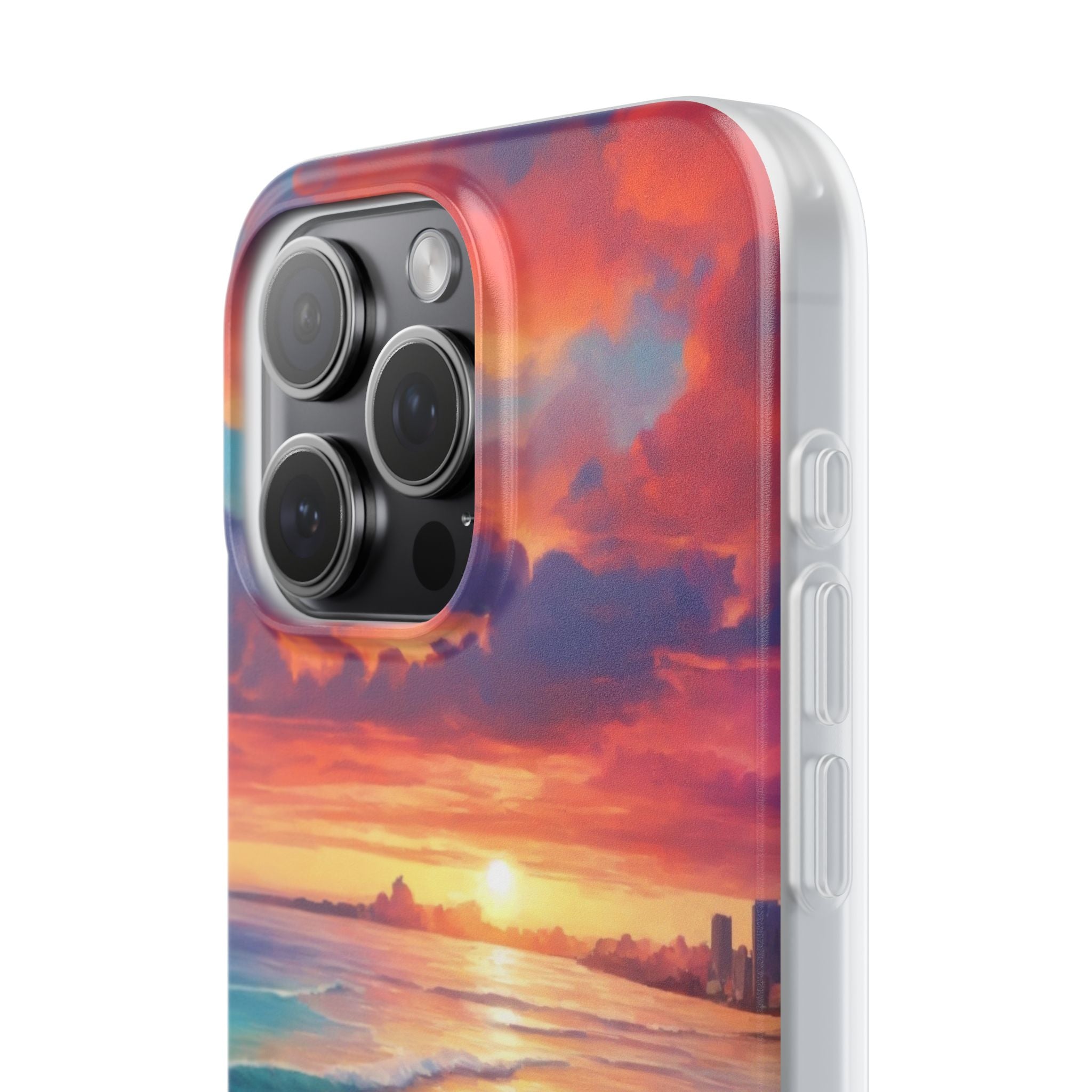 Crimson Shore Horizon · Soft Handyhülle für iPhone