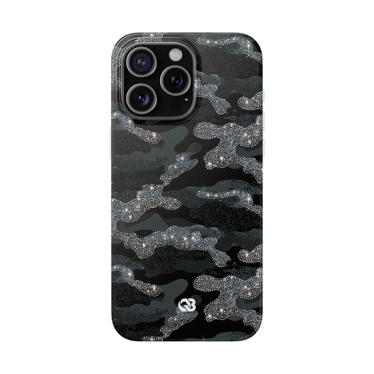 Glitter Shadow Camo · Lite Phone Case for iPhone · Black