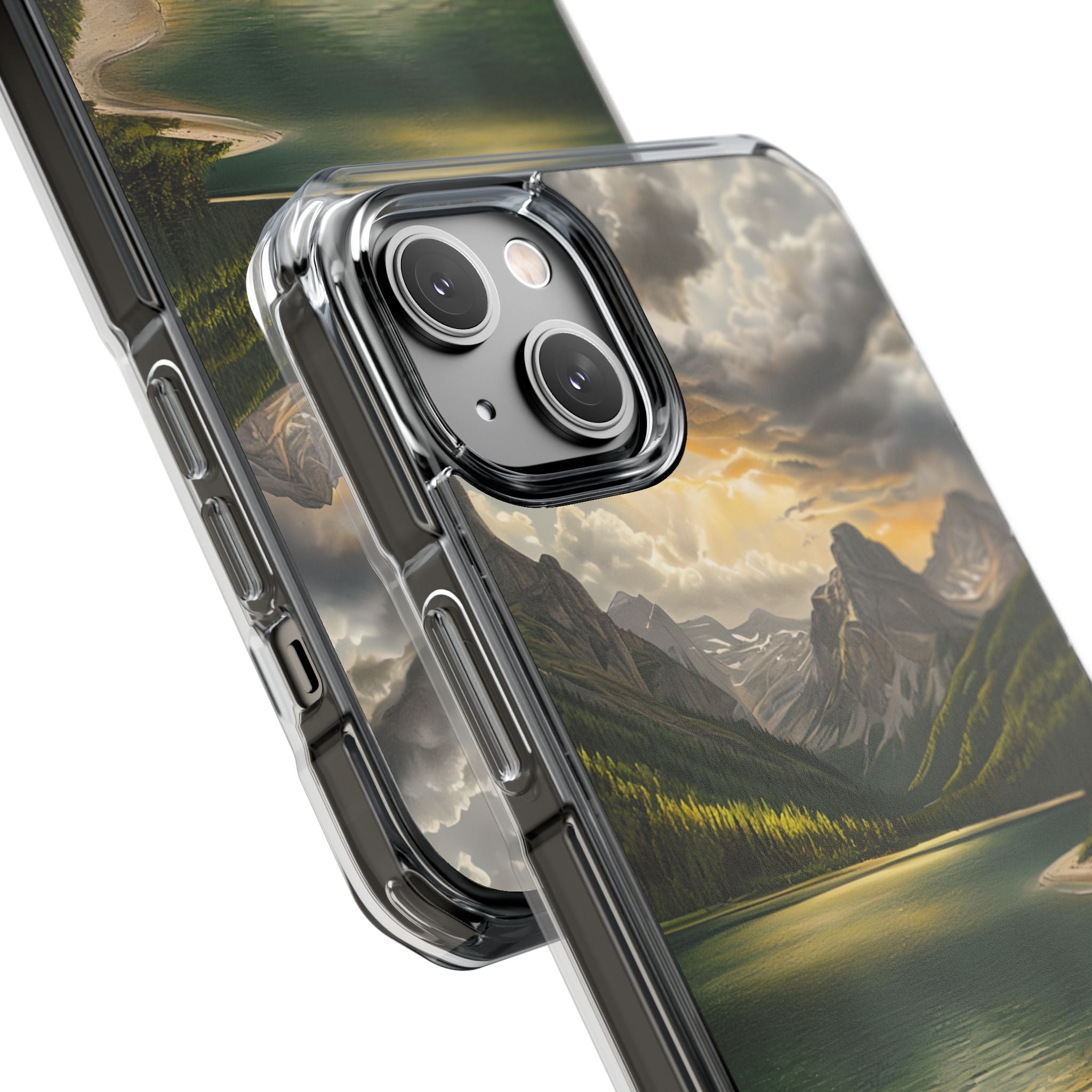 Gilded Mountain Lake · Coque de téléphone Impact pour iPhone · MagSafe