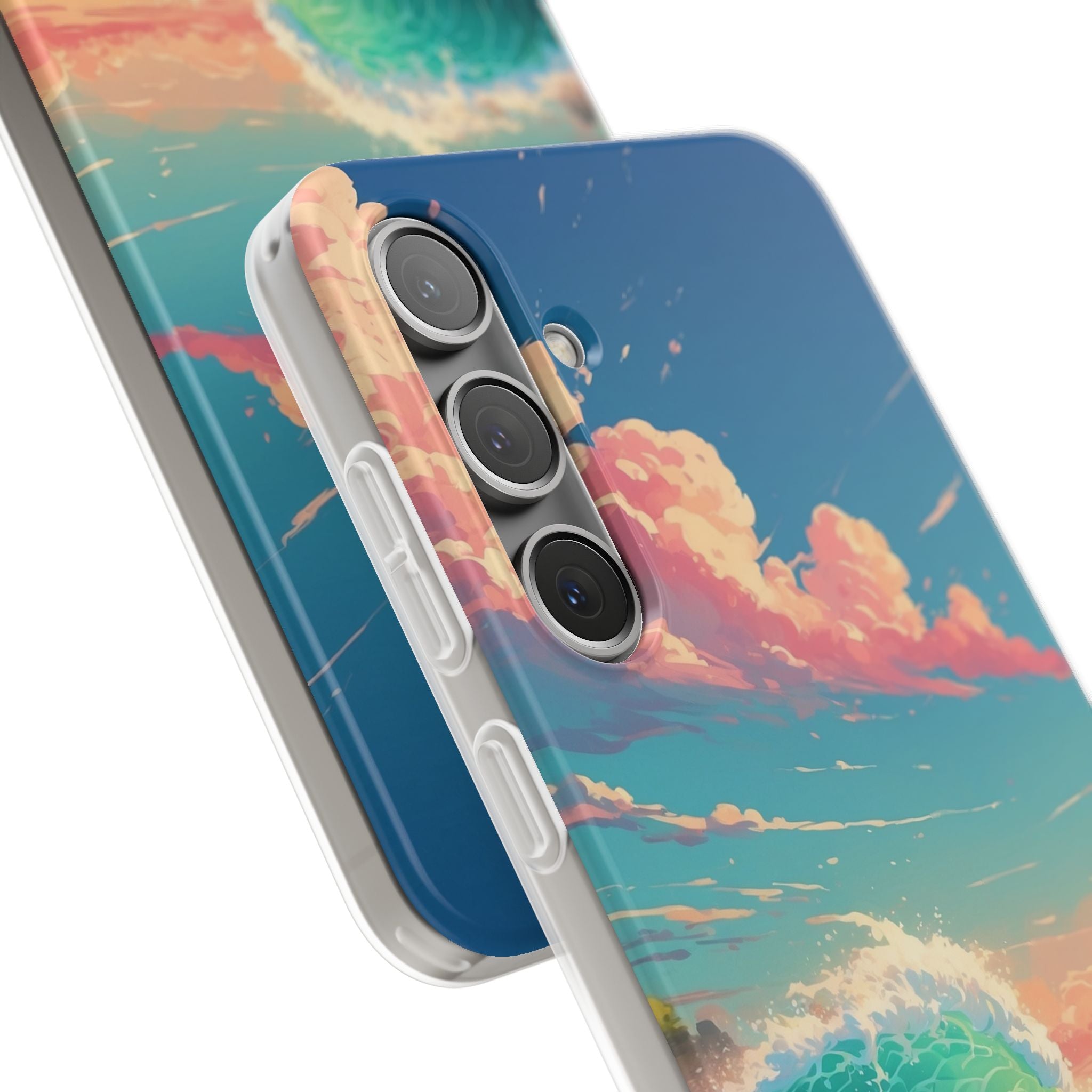 Turquoise Curl Samsung S24 Plus Case - Soft