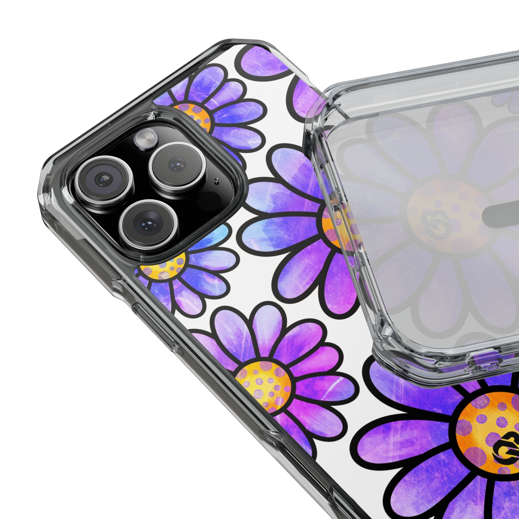 Violet Grunge Bloom · Impact Phone Case for iPhone · Magsafe