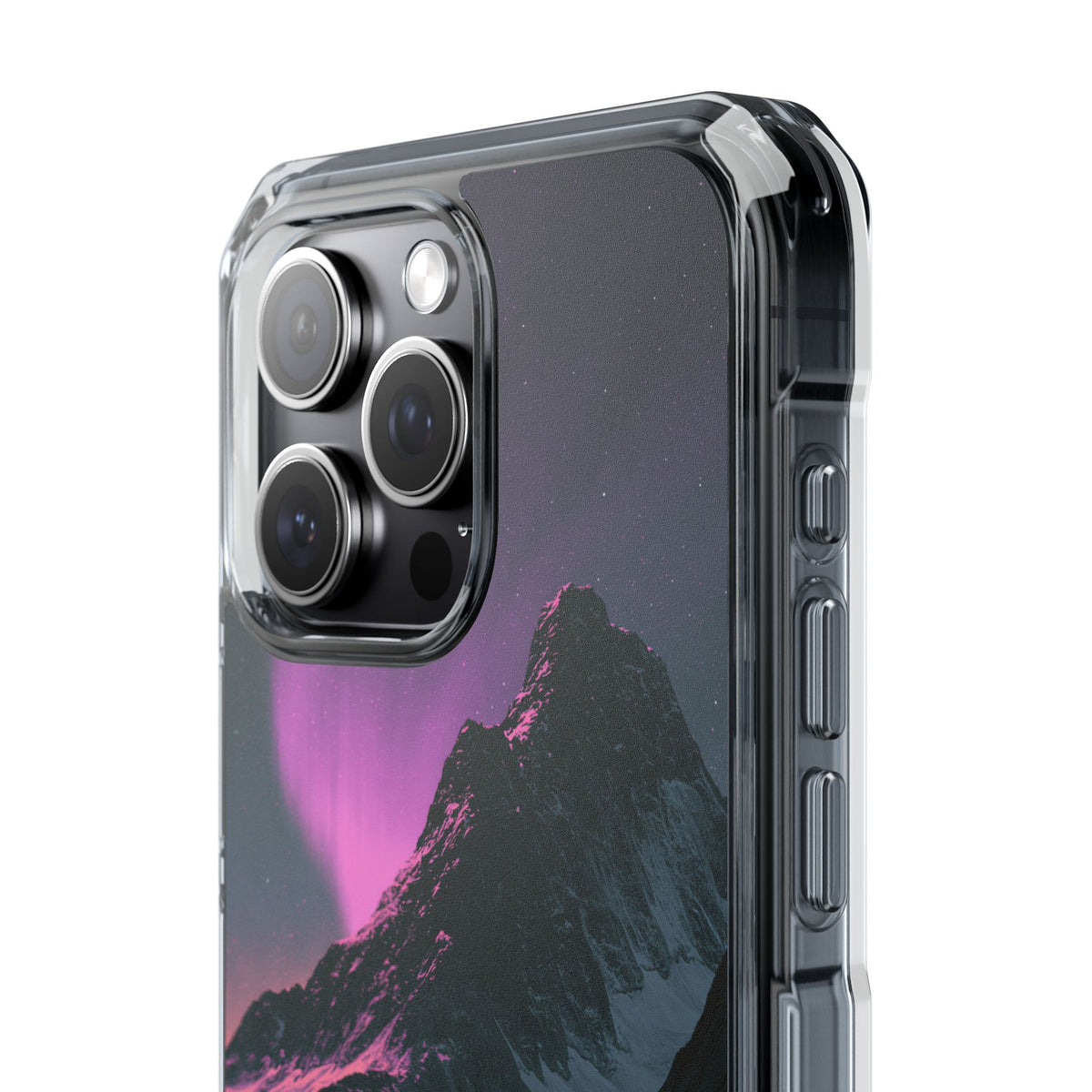 Arctic Aurora Summit · Clear Impact Magnetic Phone Case for iPhone · Black