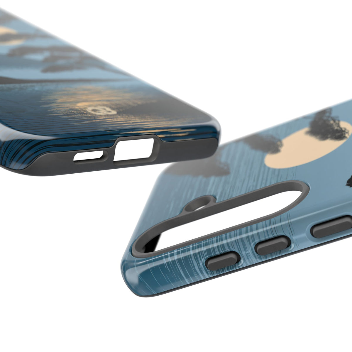 Blue Tough Phone Case for Samsung - Midnight Kyoto Pine
