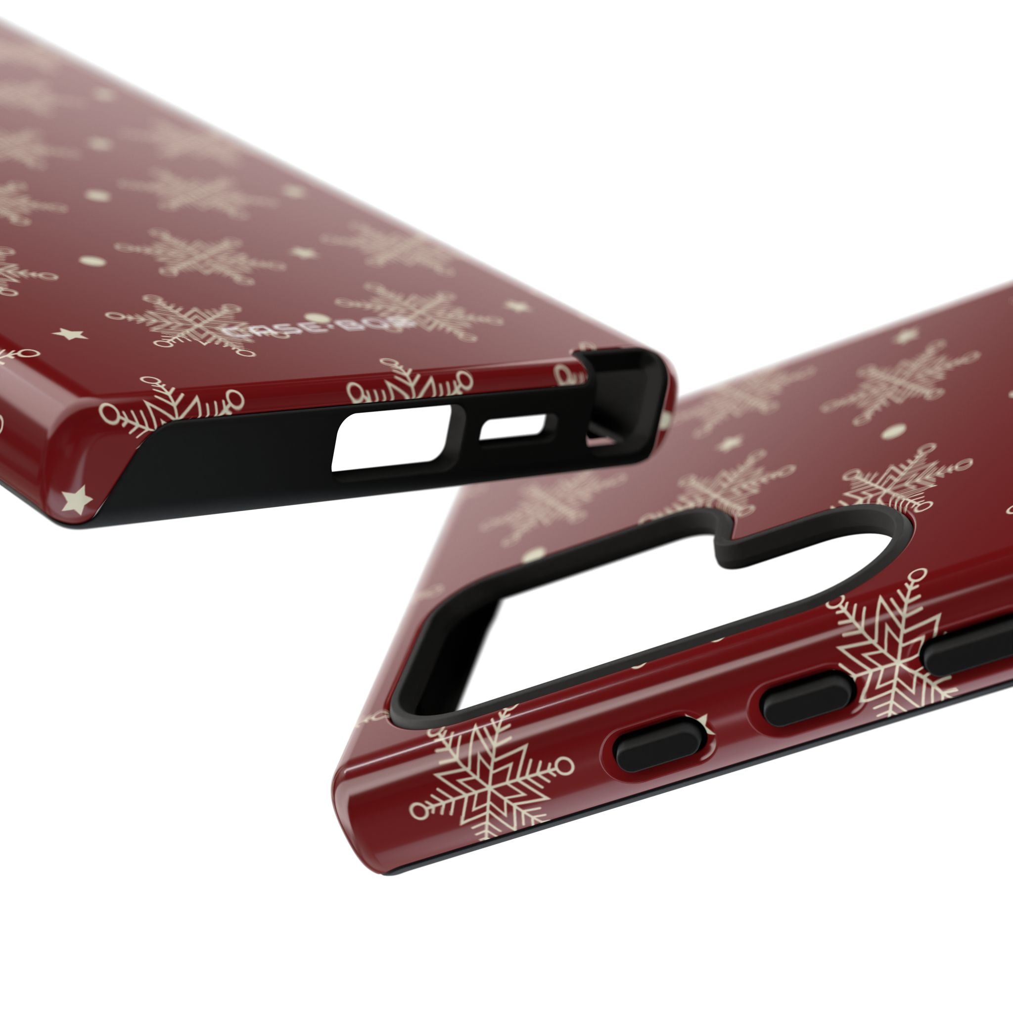 Cream Schneeflocke Crimson Samsung S24 Ultra Case - Tough