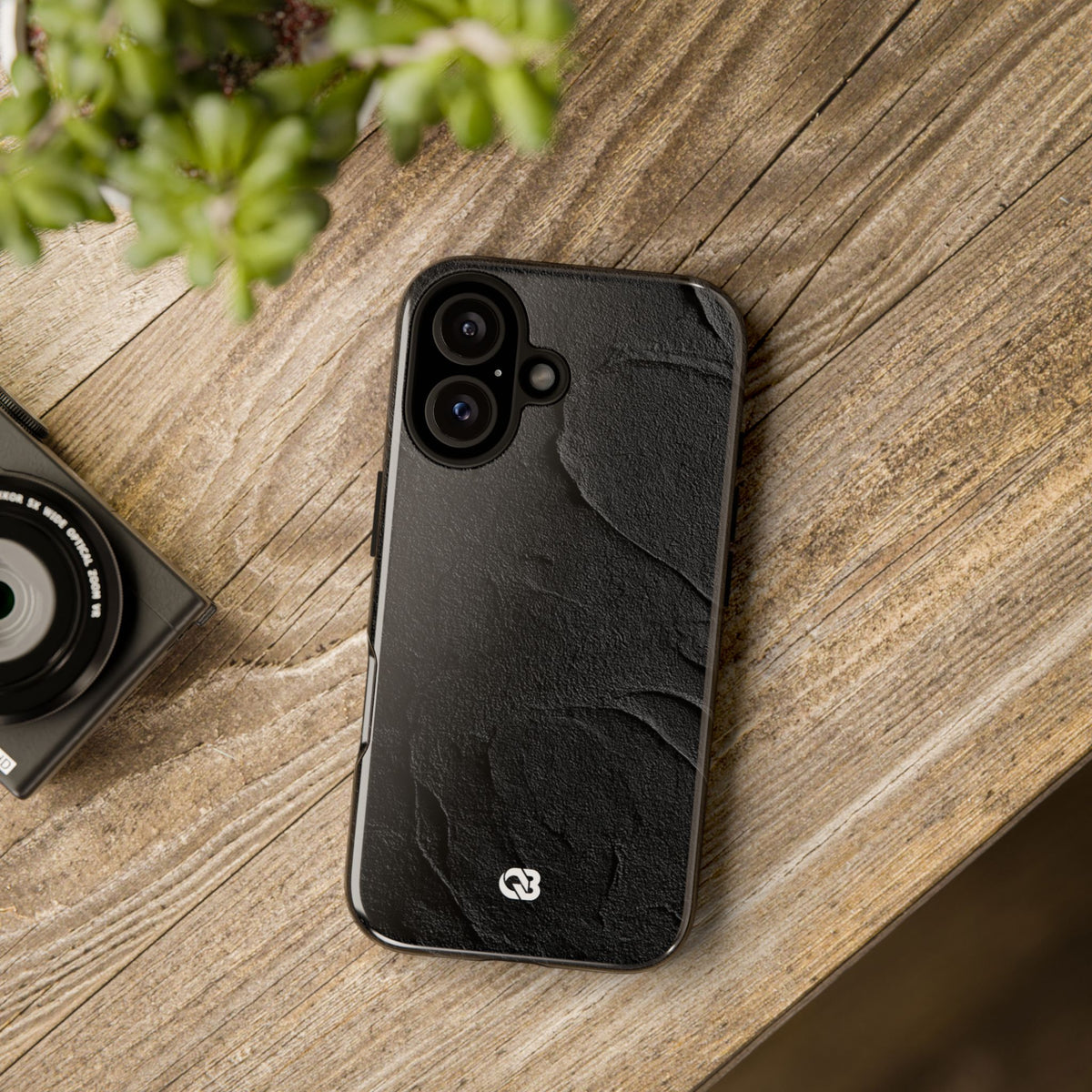 Obsidian Stucco Relief · Tough Phone Case for iPhone · Black