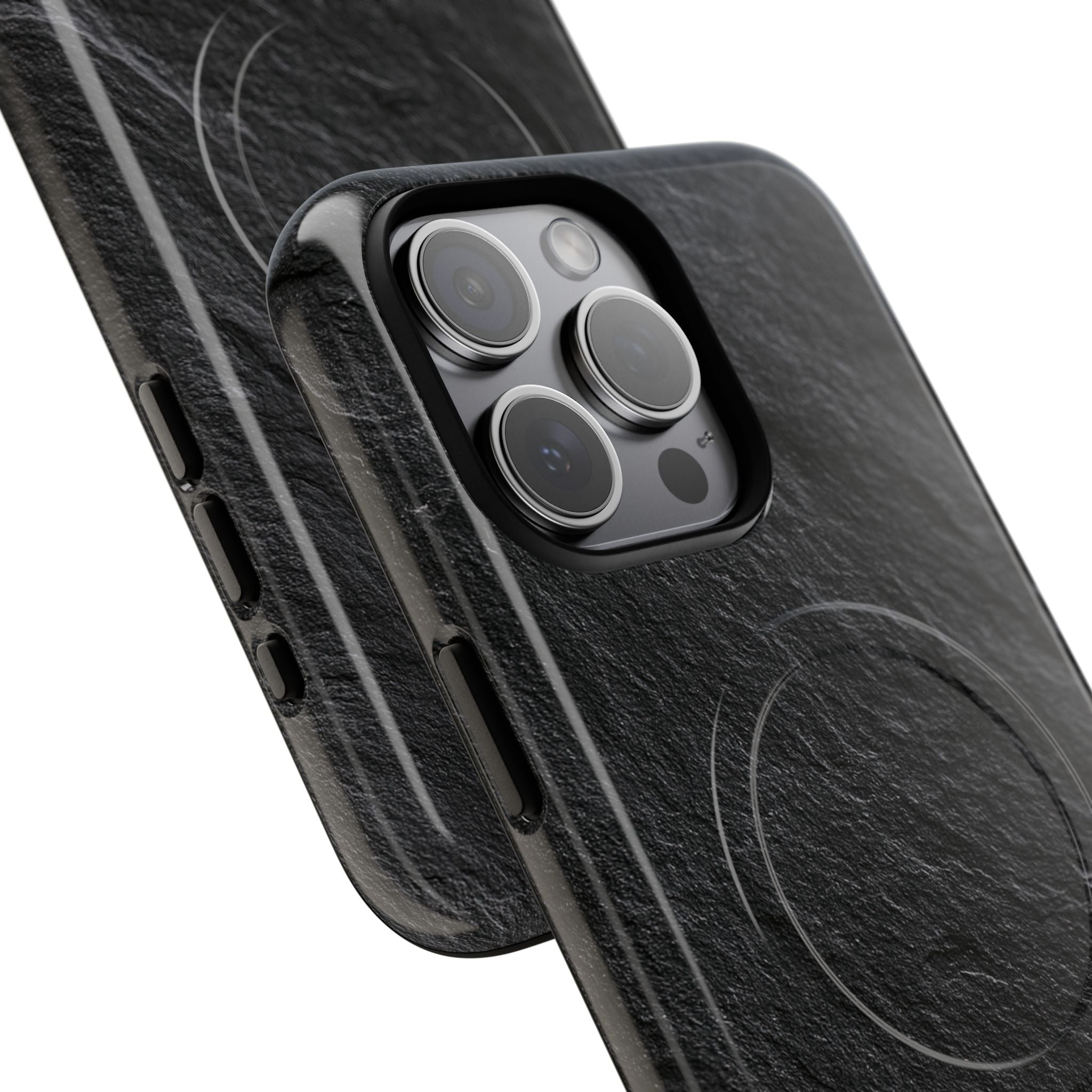 Black Tough 2.0 Magsafe Phone Case for iPhone - Raw Obsidian Slate