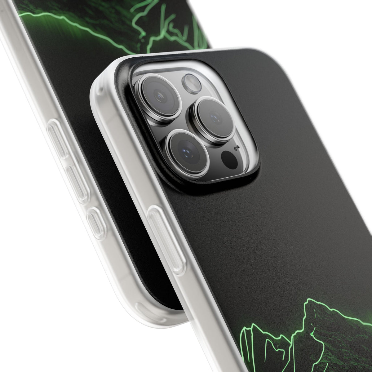 Nordic Mountain Contour · Lite Phone Case for iPhone · Black
