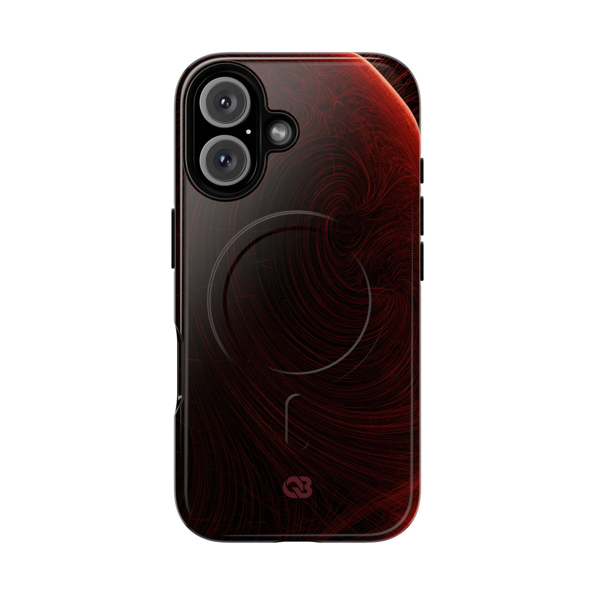 Red Tough 2.0 Magsafe Phone Case for iPhone - Crimson Flare Flux