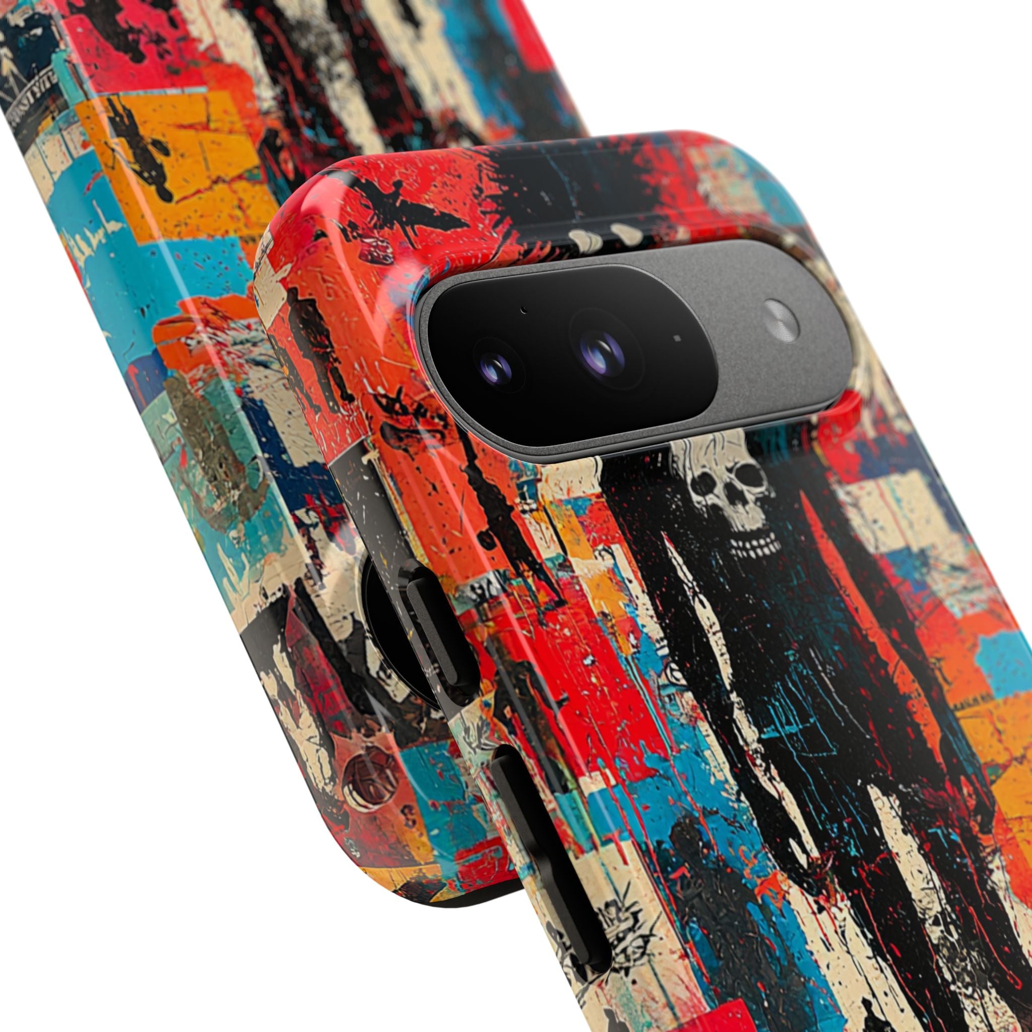 Spiky Skull Silhouette Google Pixel 9 Case - Tough