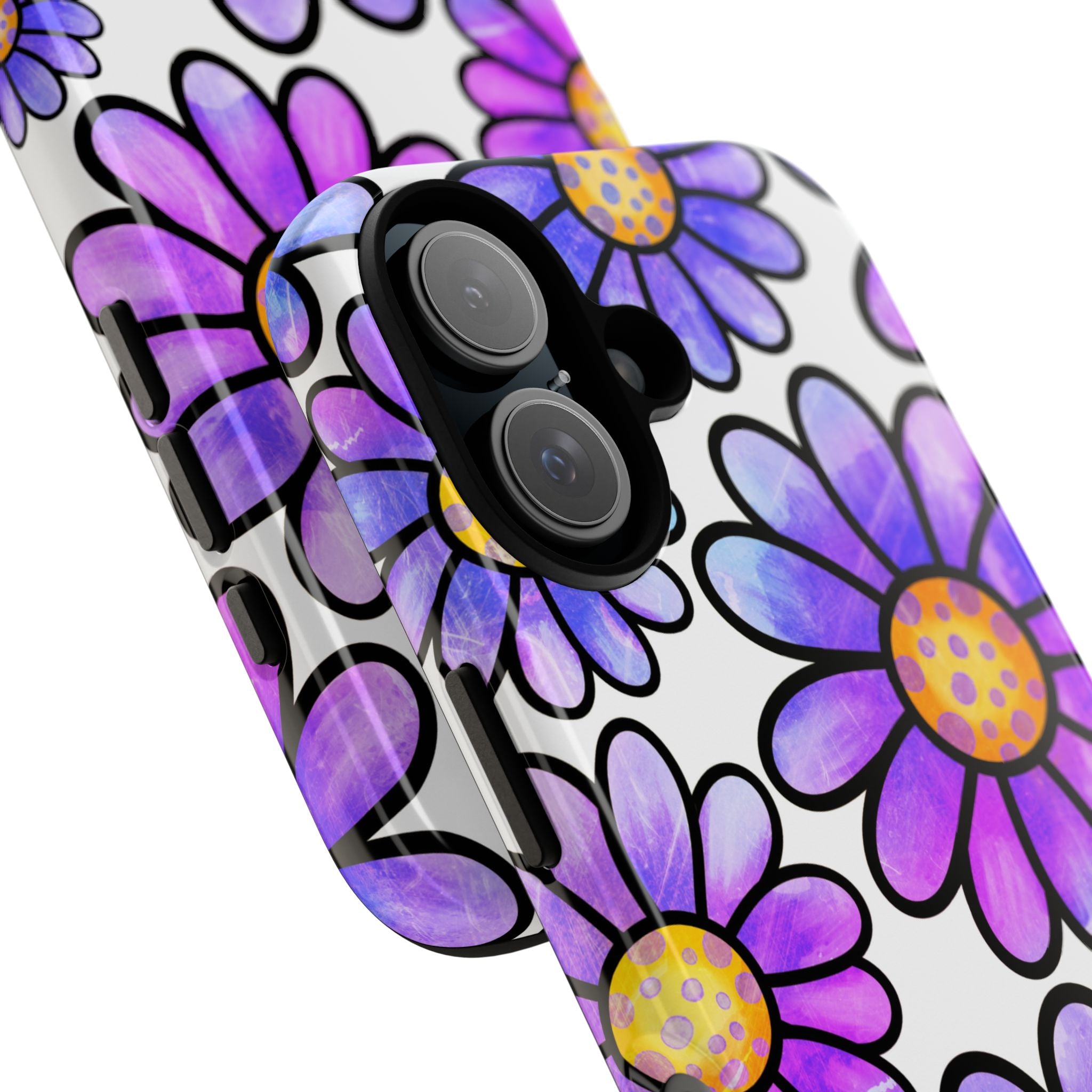 Polka Dot Blooms iPhone 16 Case - Tough