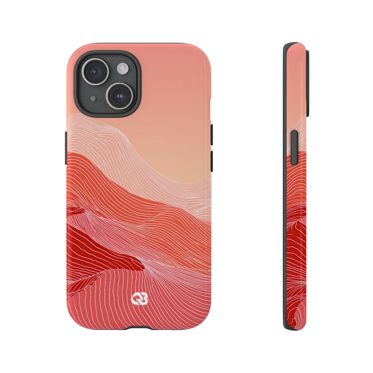 Coral Ridge Contours · Tough Phone Case for iPhone · Red