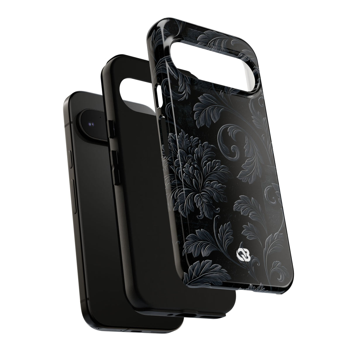 Obsidian Damask · Tough Phone Case for Pixel · Black