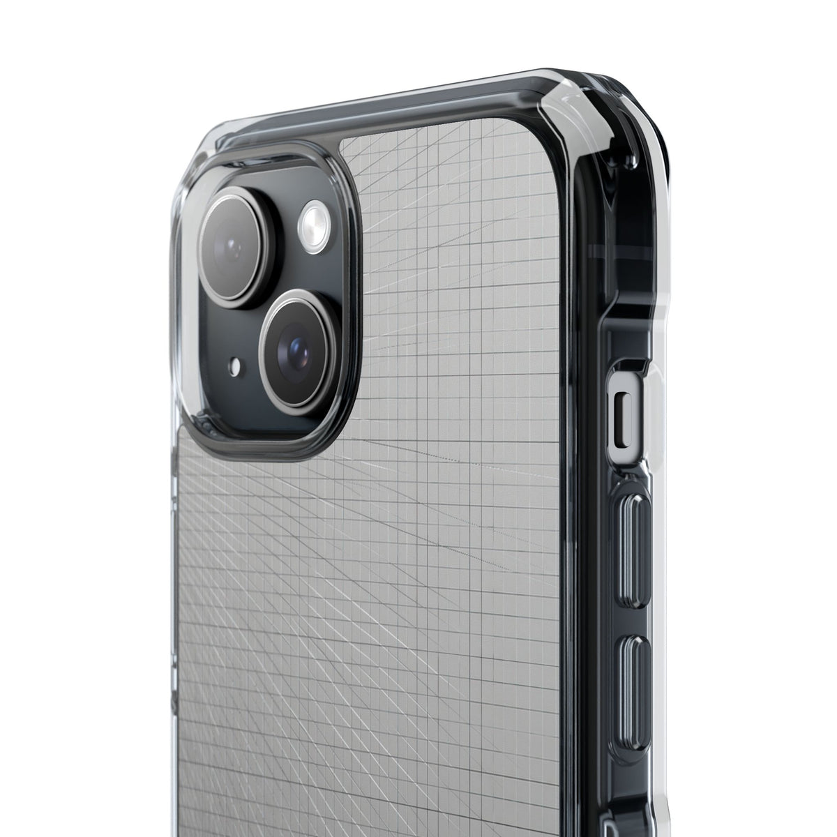 Grey Impact MagSafe Phone Case for iPhone - Chrome Mesh Warp