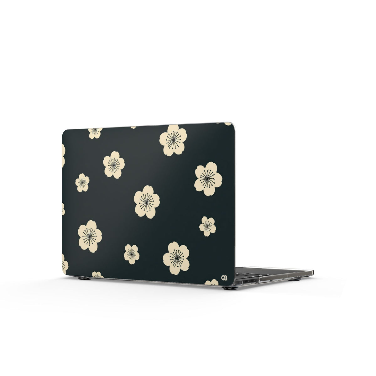 Midnight Sakura Bloom · Clear Hard Case for MacBook · Black