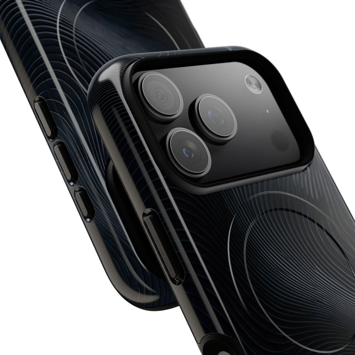 Black Tough 2.0 Magsafe Phone Case for iPhone - Obsidian Ridge Flux