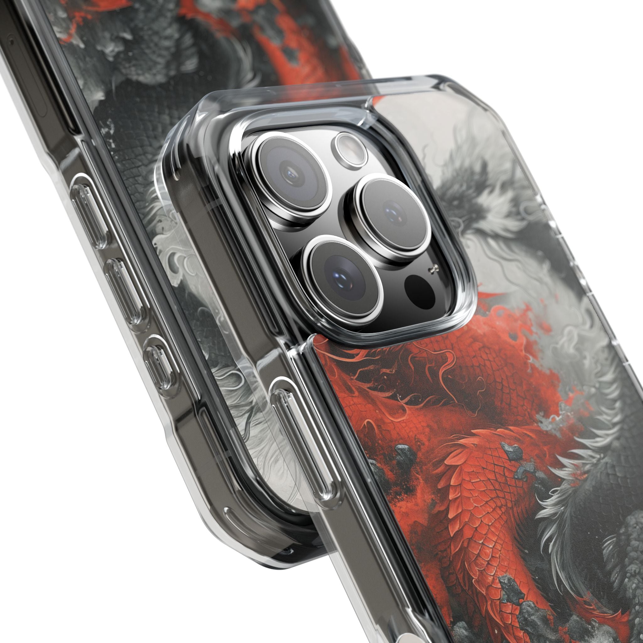 Twin Dragons Crimson iPhone 16 Pro Case - Impact