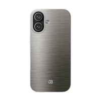 Grey Lite Phone Case for iPhone - Brushed Industrial Steel