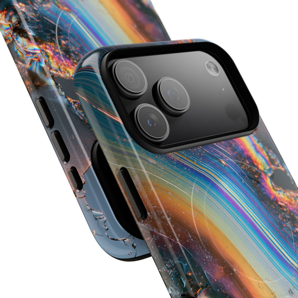 Prismatic Aura Flow · Tough 2.0 Magnetic Phone Case for iPhone · Blue
