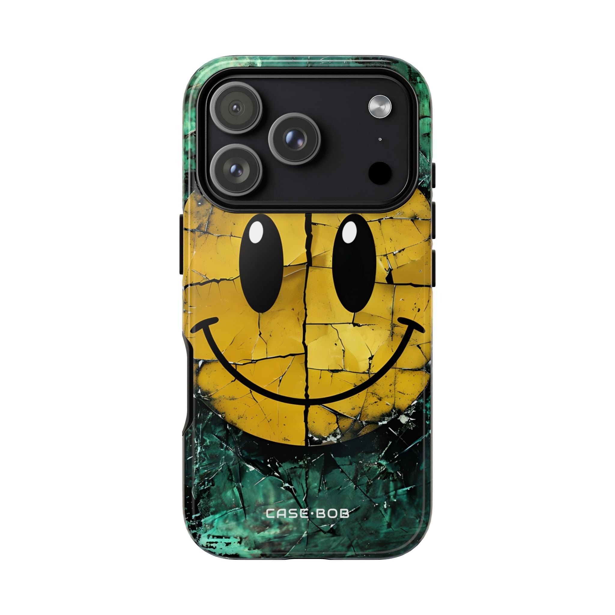 Cracked Smiley iPhone 17 Pro Case - Tough - CASE•BOB