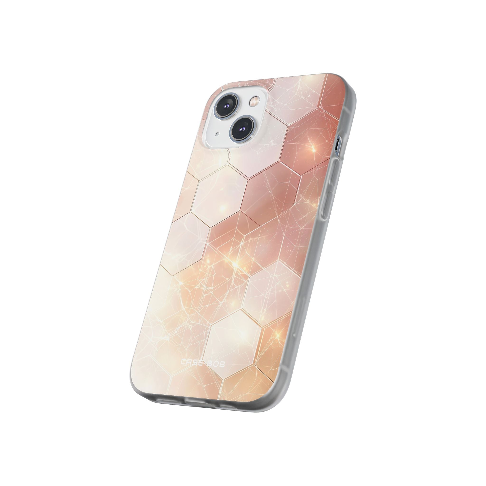 Honeycomb Glow iPhone 14 Skal - Mjuk