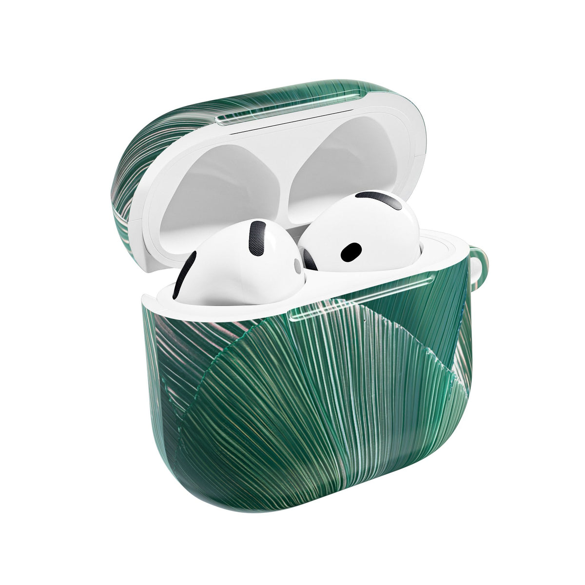 Translucent Fan Palm · Hard Case for AirPods & AirPods Pro · Teal