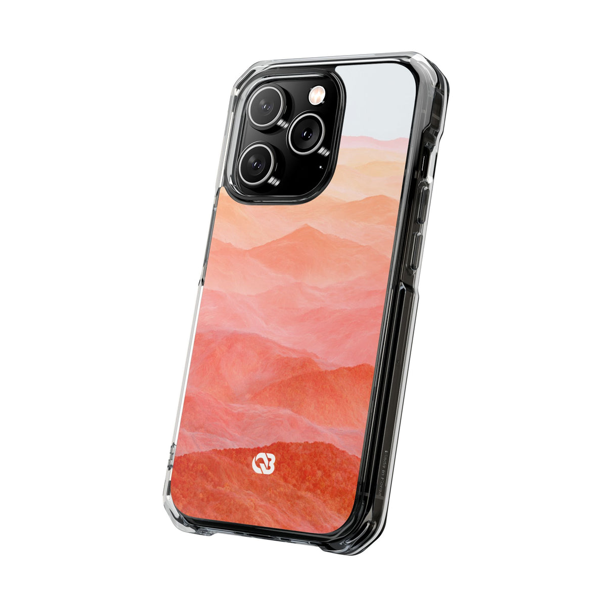 Alpenglow Ridge Vista · Clear Impact Magnetic Phone Case for iPhone · Orange
