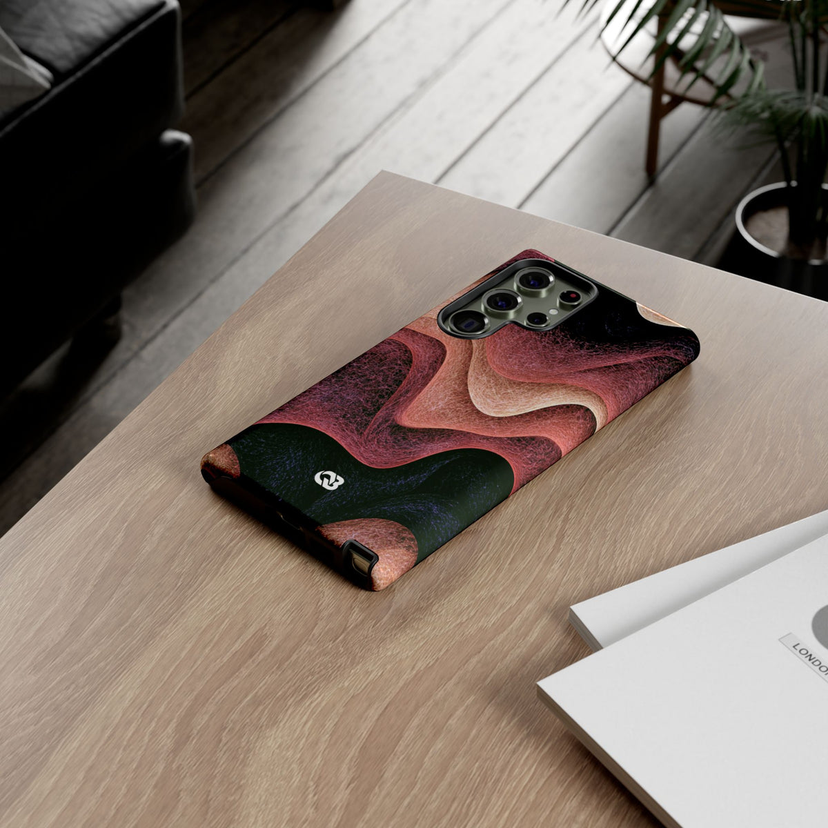 Rose Contour Waves · Tough Phone Case for Samsung · Pink