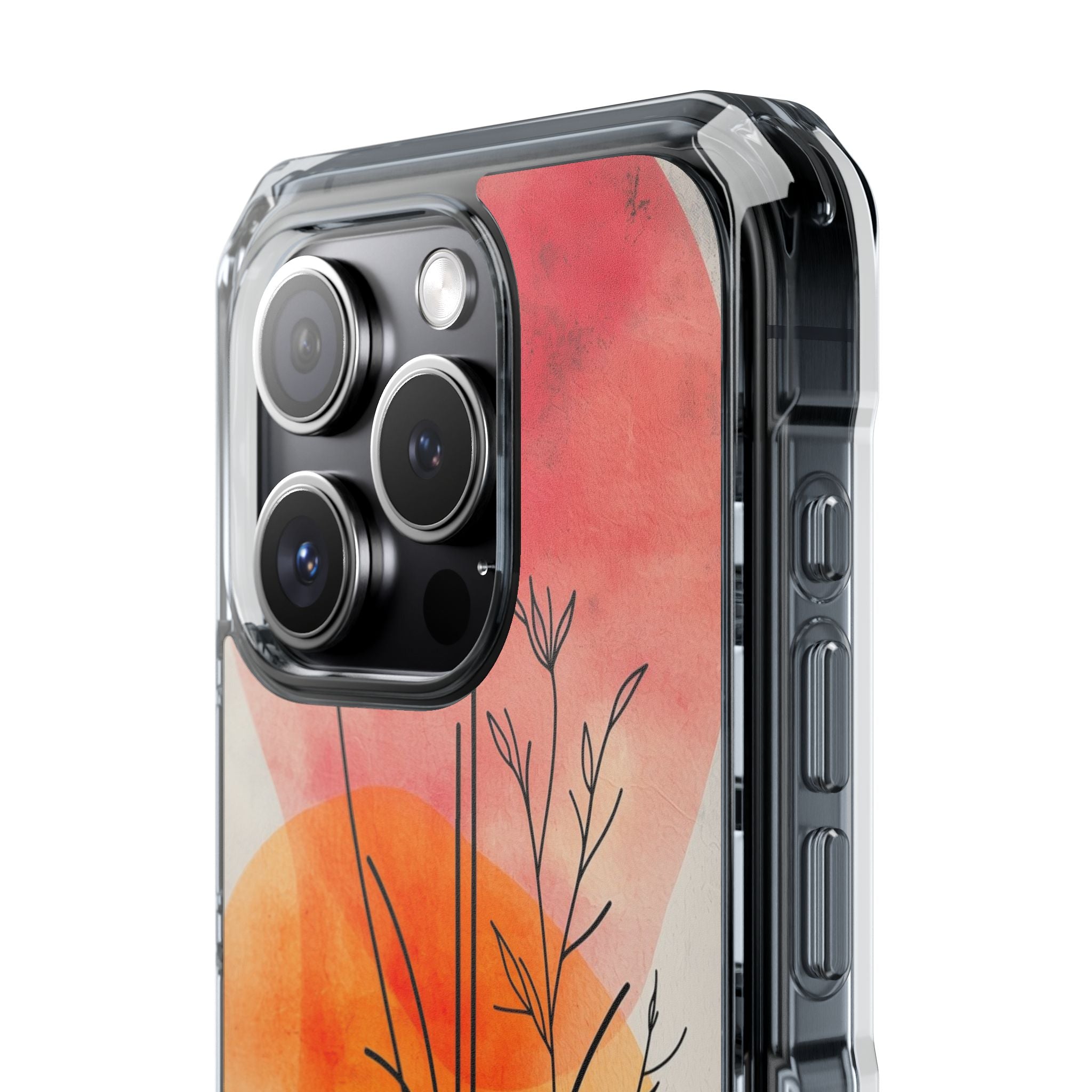 Curved Stem Sunset iPhone 15 Pro Case - Impact