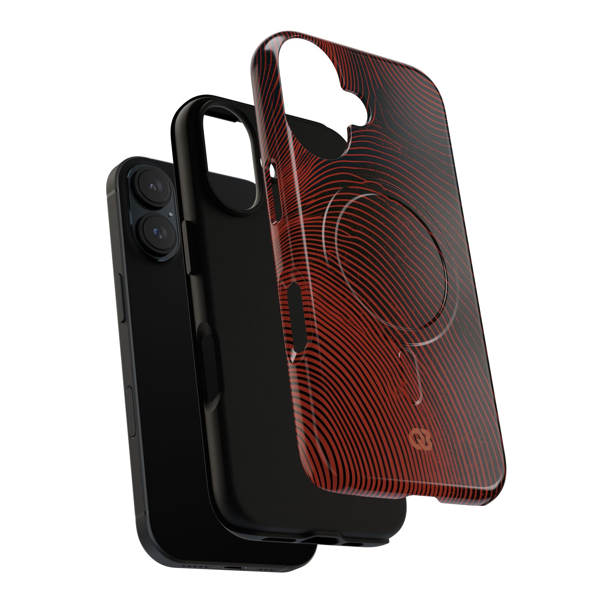 Red Tough 2.0 Magsafe Phone Case for iPhone - Terracotta Nerve Map