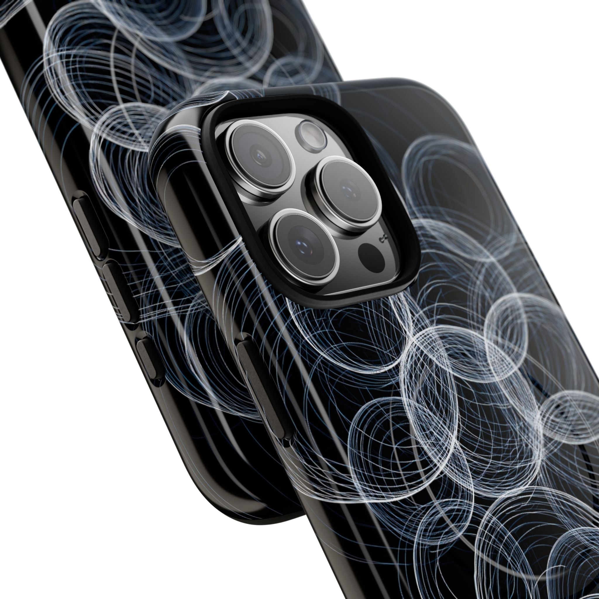 Black Tough 2.0 Magsafe Phone Case for iPhone - Frosted Ring Matrix