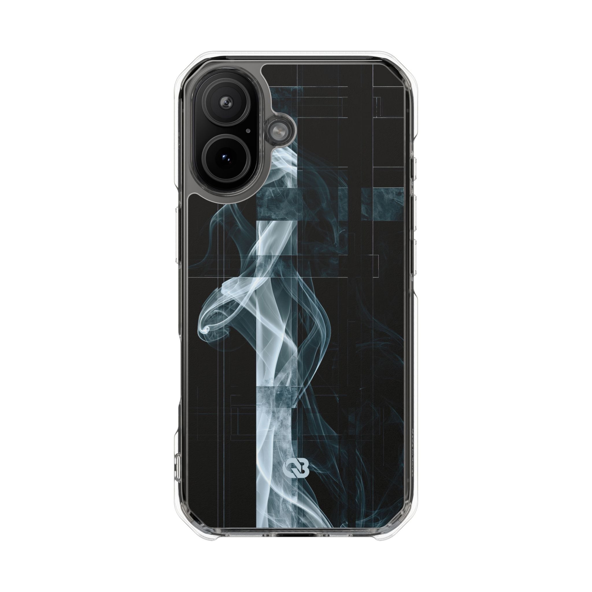 Black Impact MagSafe Phone Case for iPhone - Arctic Vapor Grid