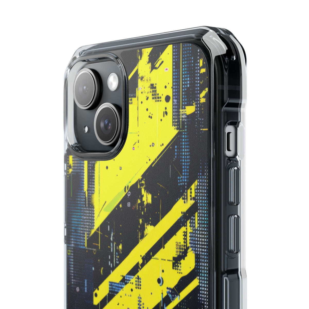 Acid Hazard · Clear Impact Magnetic Phone Case for iPhone · Yellow