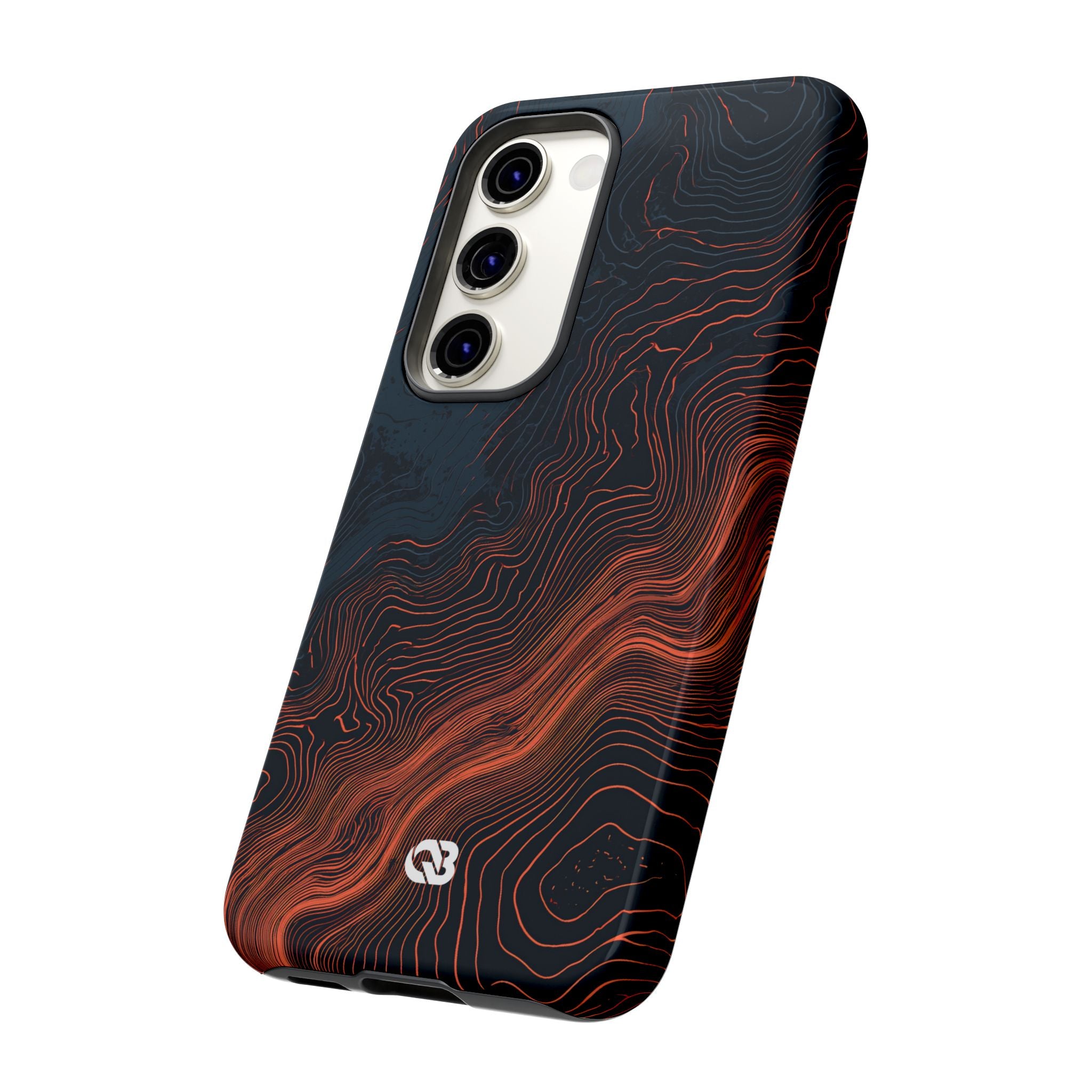 Black Tough Phone Case for Samsung - Volcanic Basalt Map