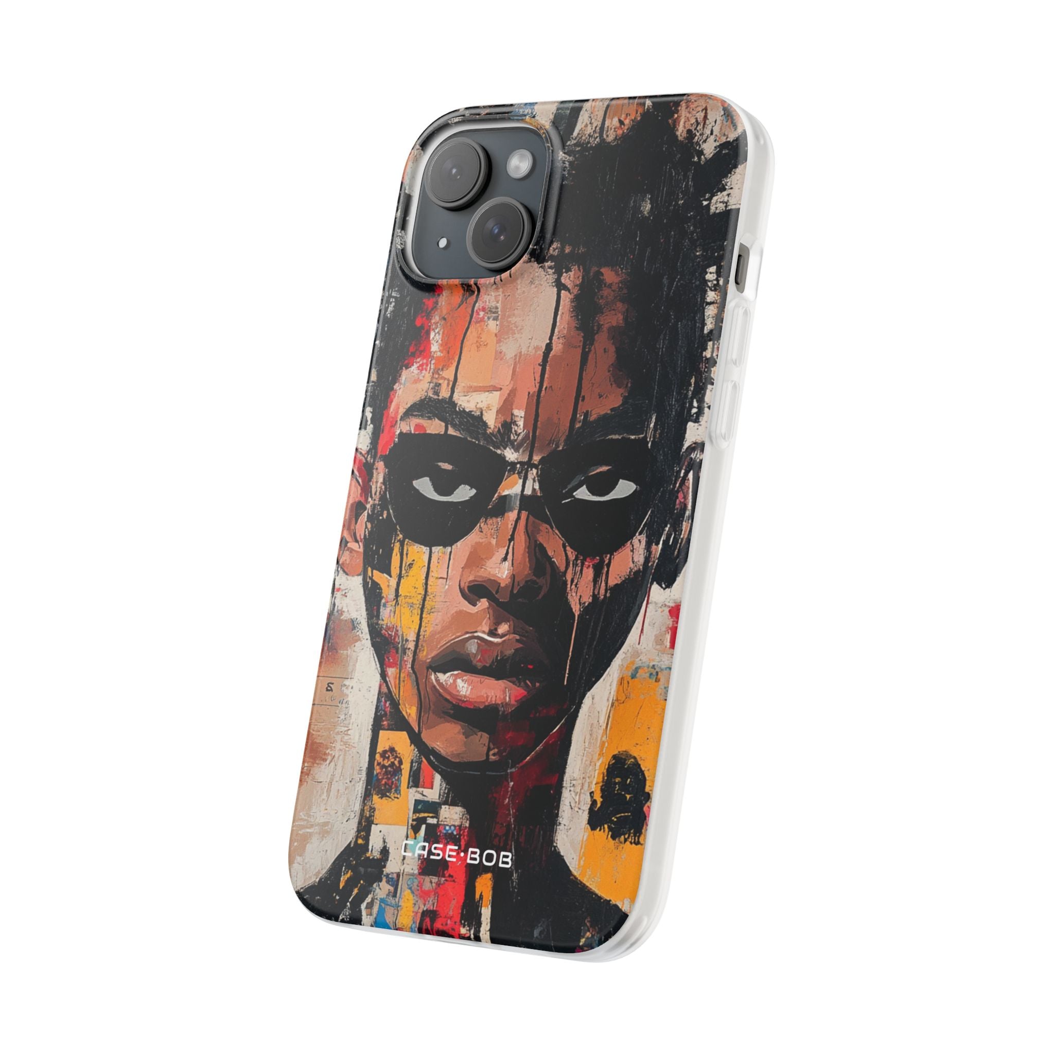 Masked Portrait Drips iPhone 15 Plus Case - Soft