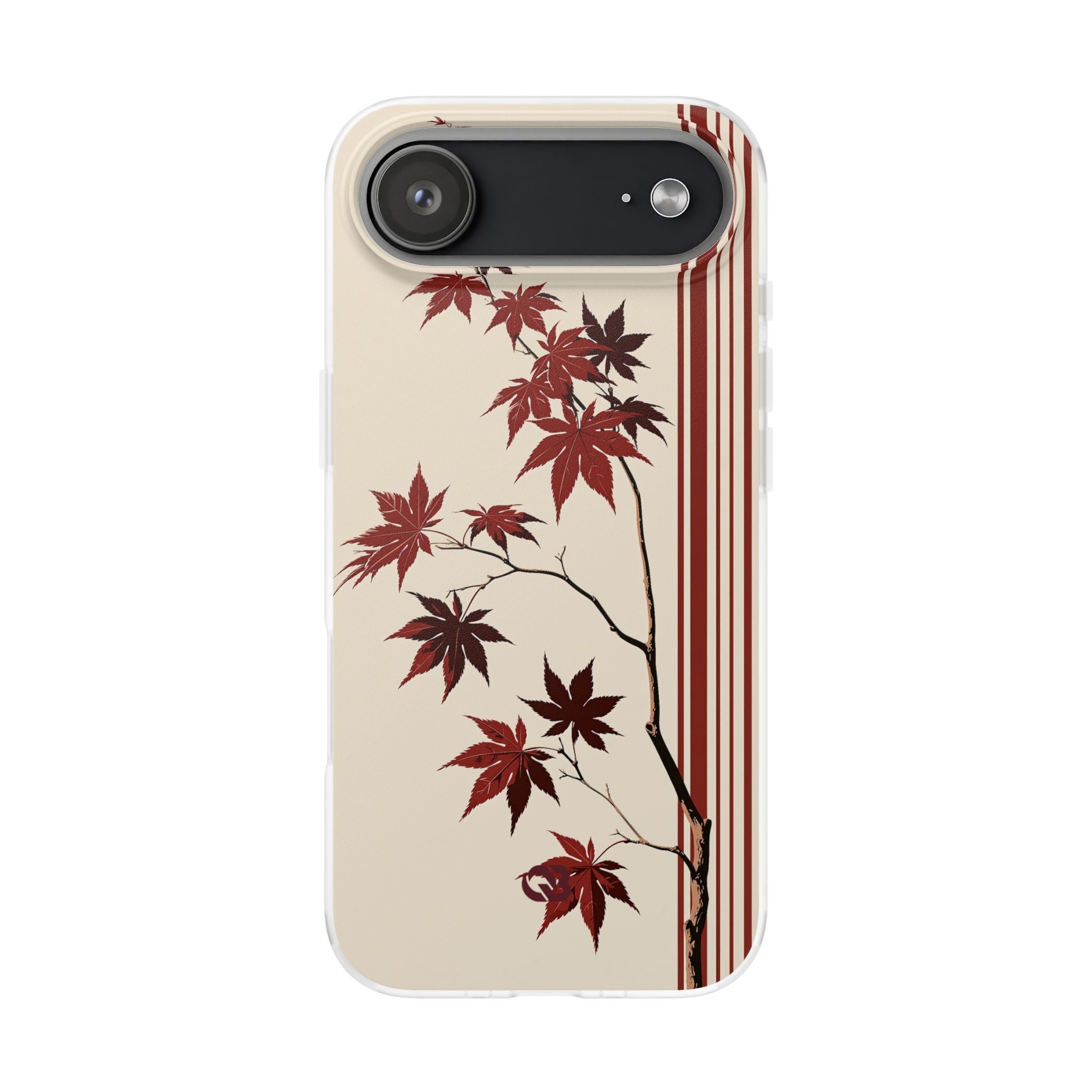 Red Lite Phone Case for iPhone - Crimson Momiji Stripe