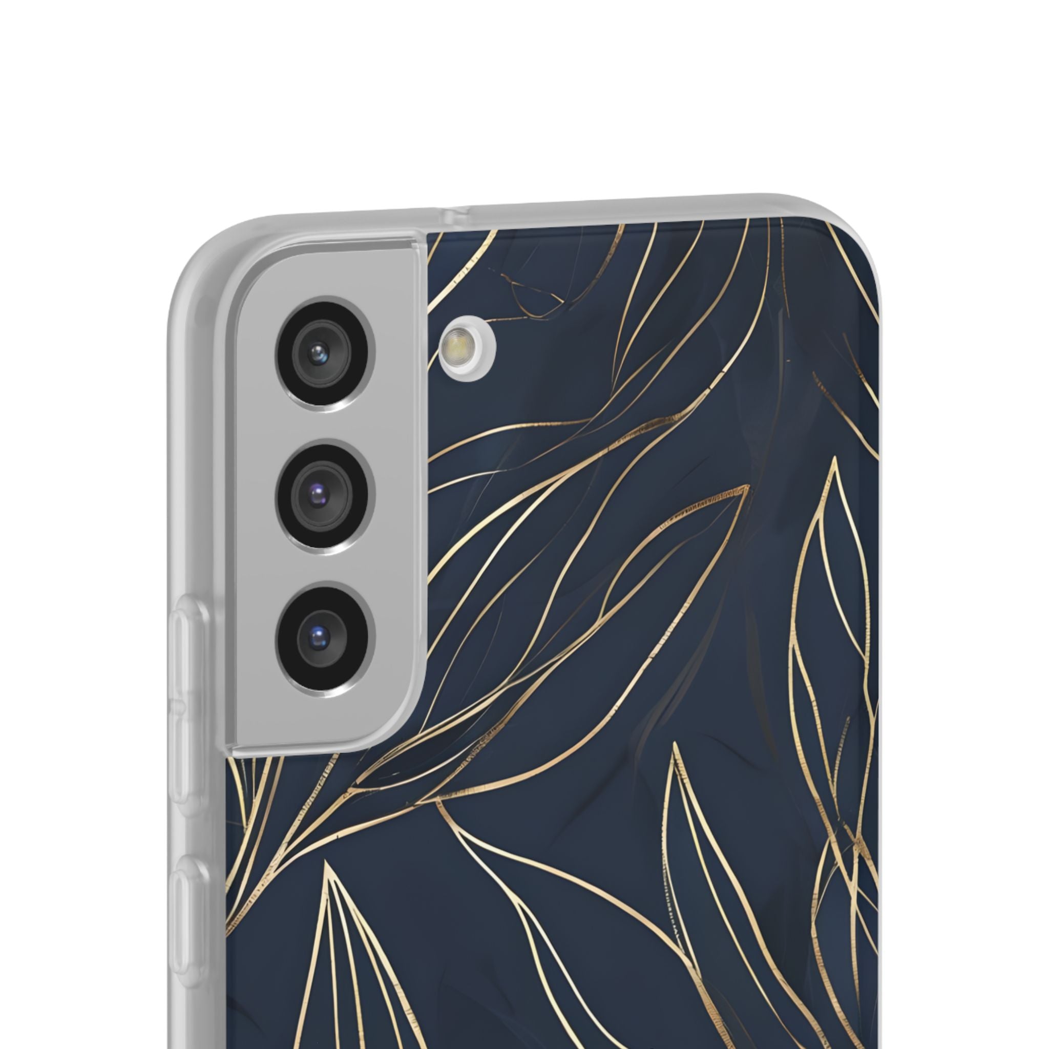 Gilded Navy Foliage · Soft Handyhülle für Samsung