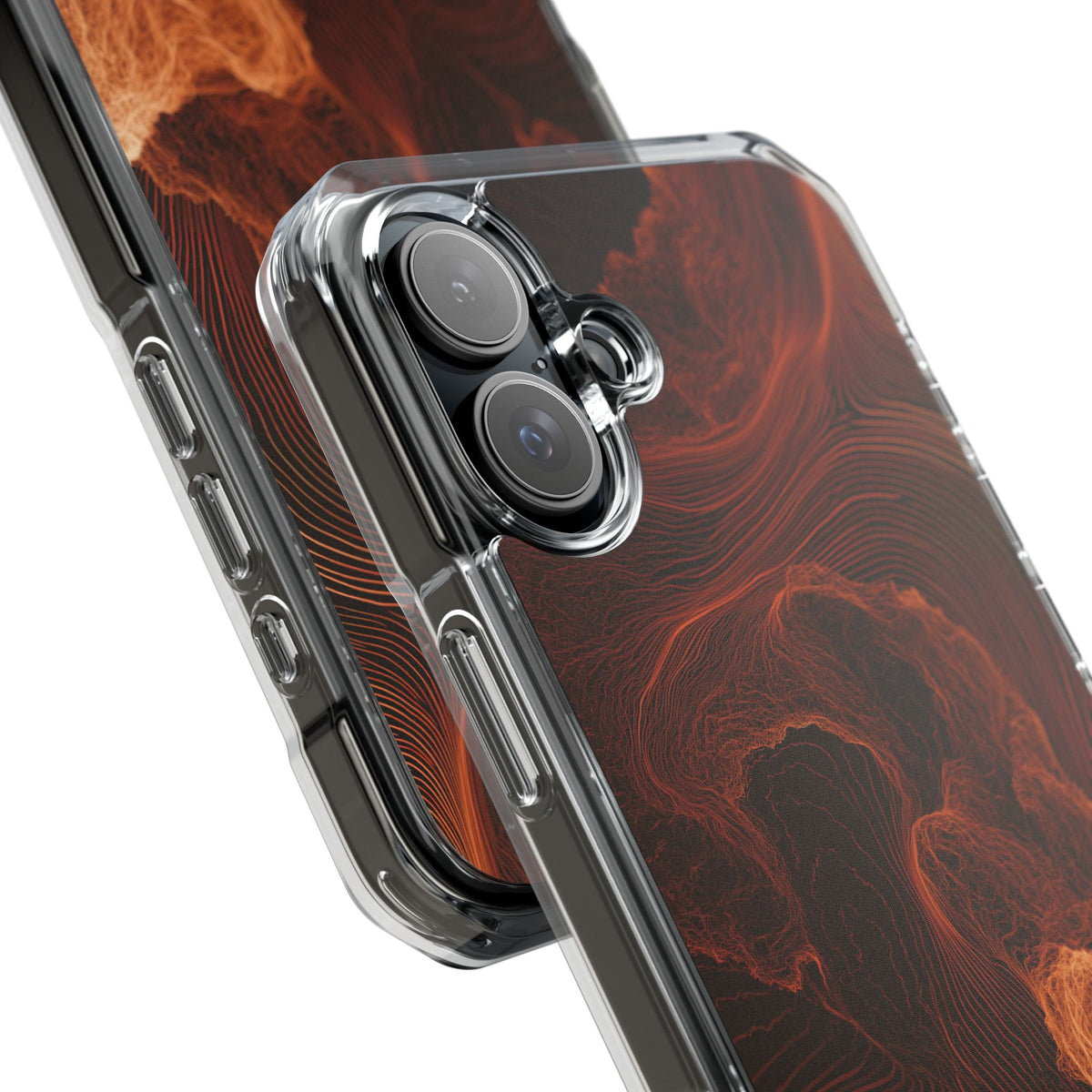 Amber Filament · Clear Impact Magnetic Phone Case for iPhone · Orange