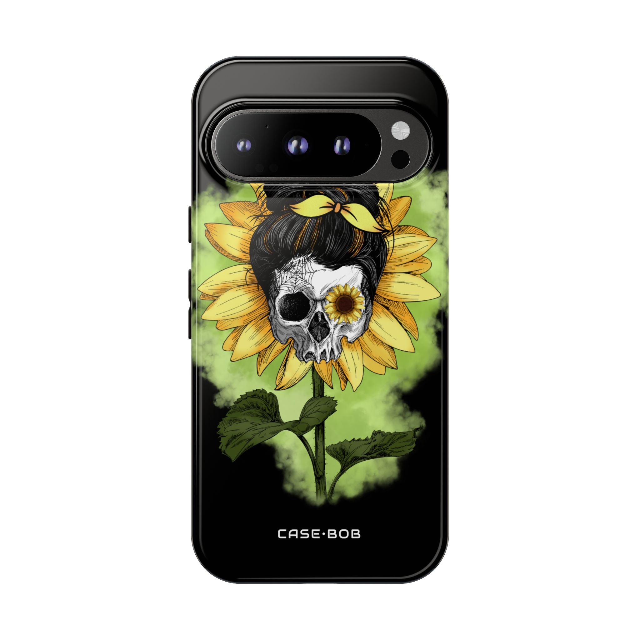 Sonnenblumen-Schädel Google Pixel 9 Pro Case - Tough