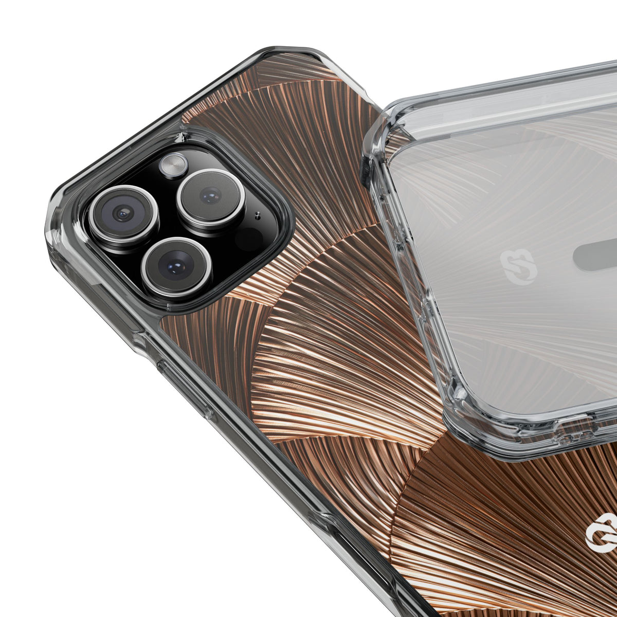 Rose Gilded Fan · Clear Impact Magnetic Phone Case for iPhone · Gold