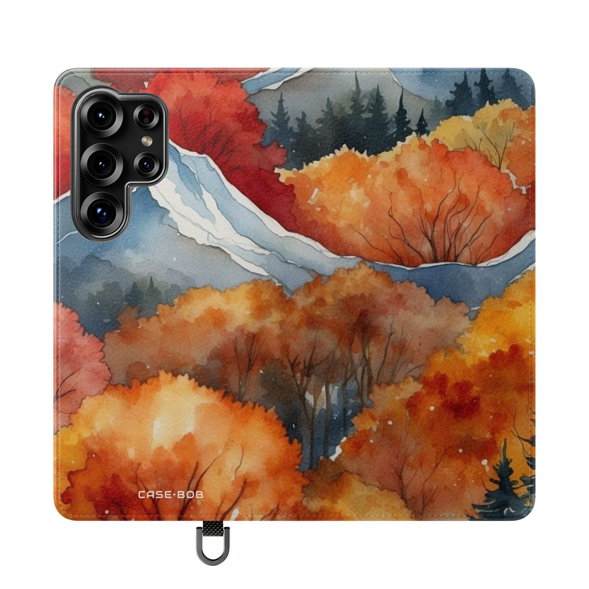 Snowcapped Ember Mountains - Samsung S25 Ultra Case - Wallet